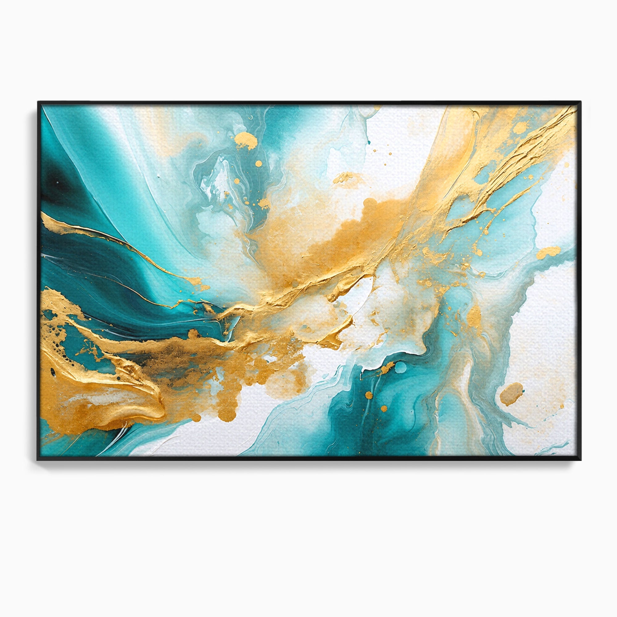 Tablou Canvas Premium LuxCanva® C1343, Flux De Aur, Abstract, Arta, Modern, Eleganta, Living, Birou, Culori Vibrante