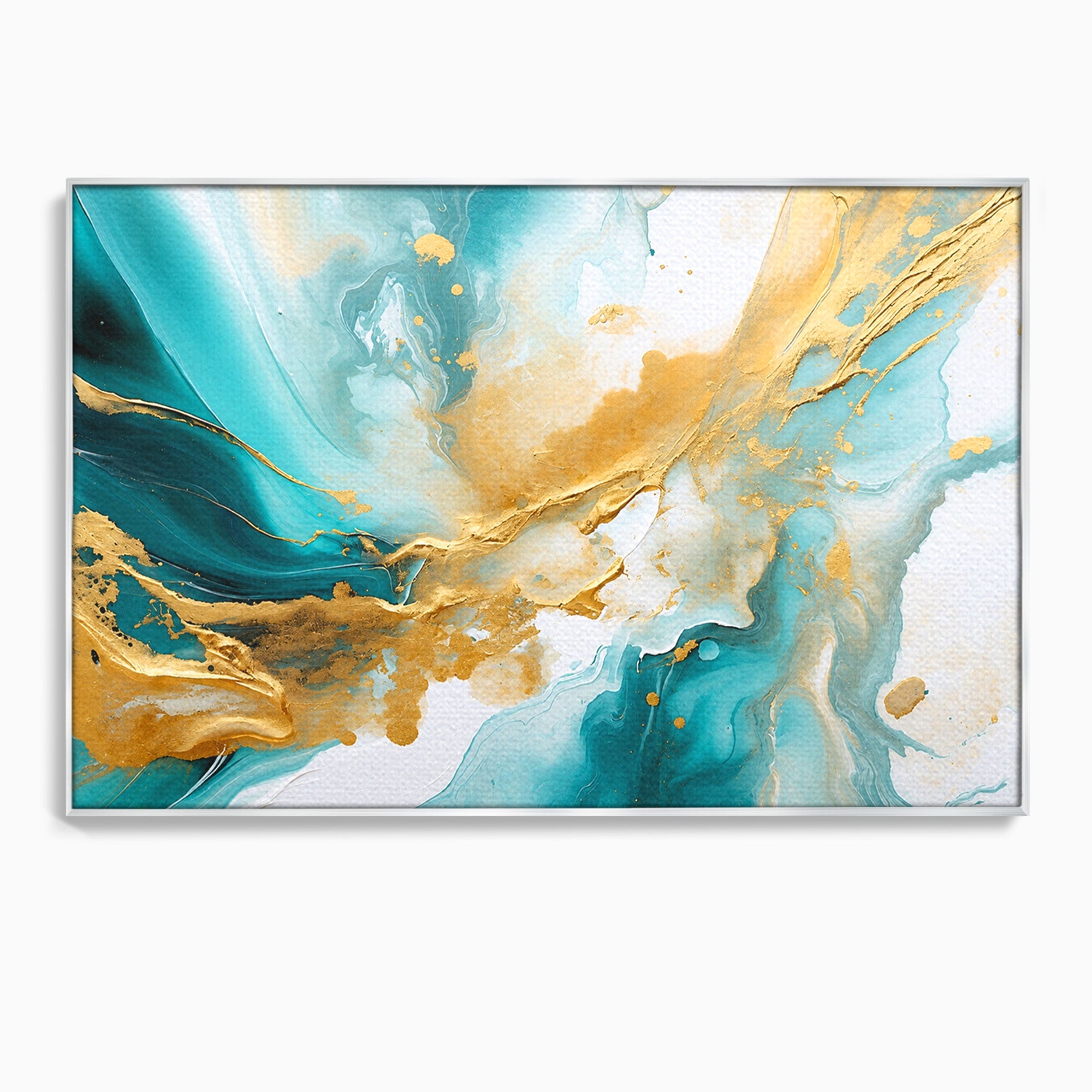 Tablou Canvas Premium LuxCanva® C1343, Flux De Aur, Abstract, Arta, Modern, Eleganta, Living, Birou, Culori Vibrante