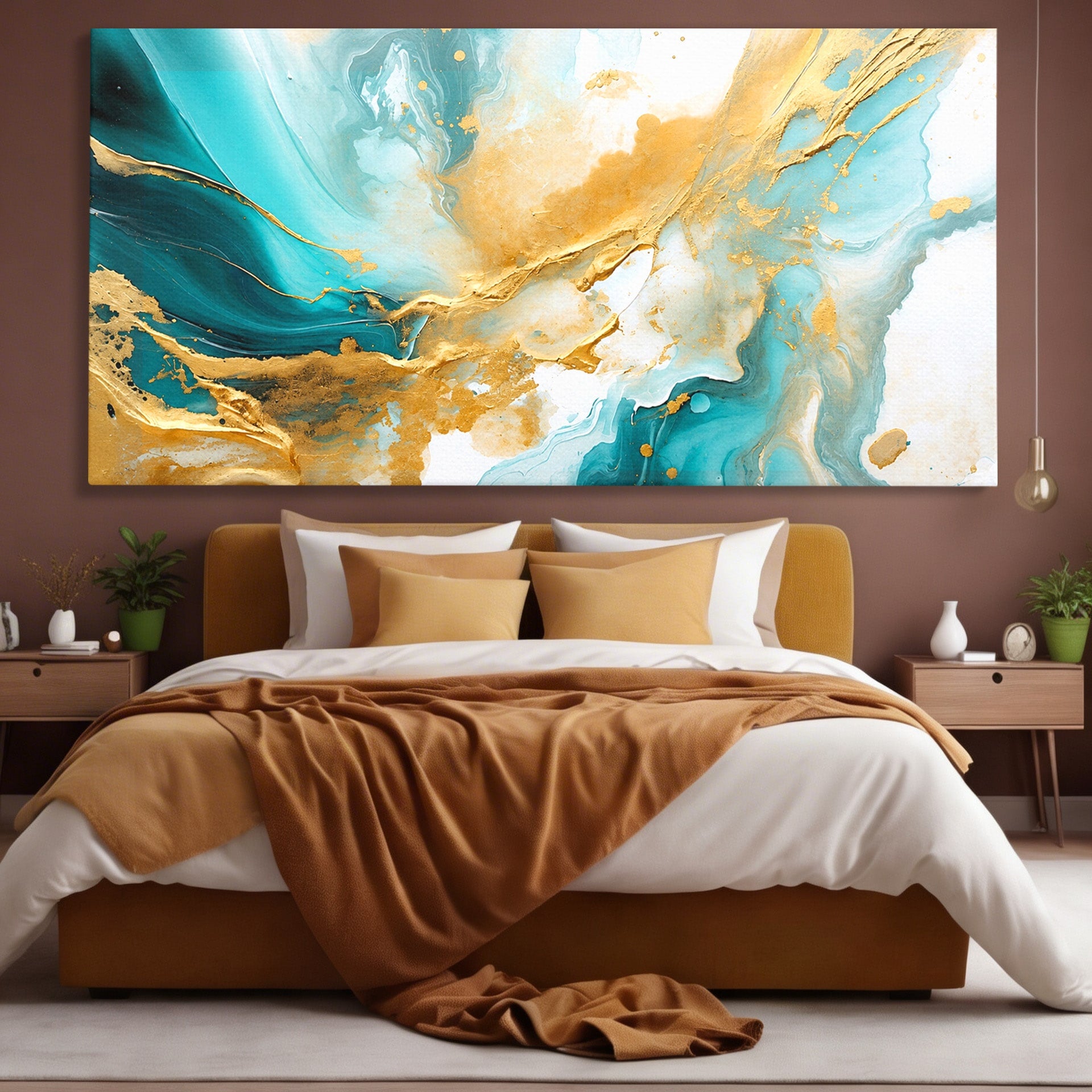 Tablou Canvas Premium LuxCanva® C1343, Flux De Aur, Abstract, Arta, Modern, Eleganta, Living, Birou, Culori Vibrante