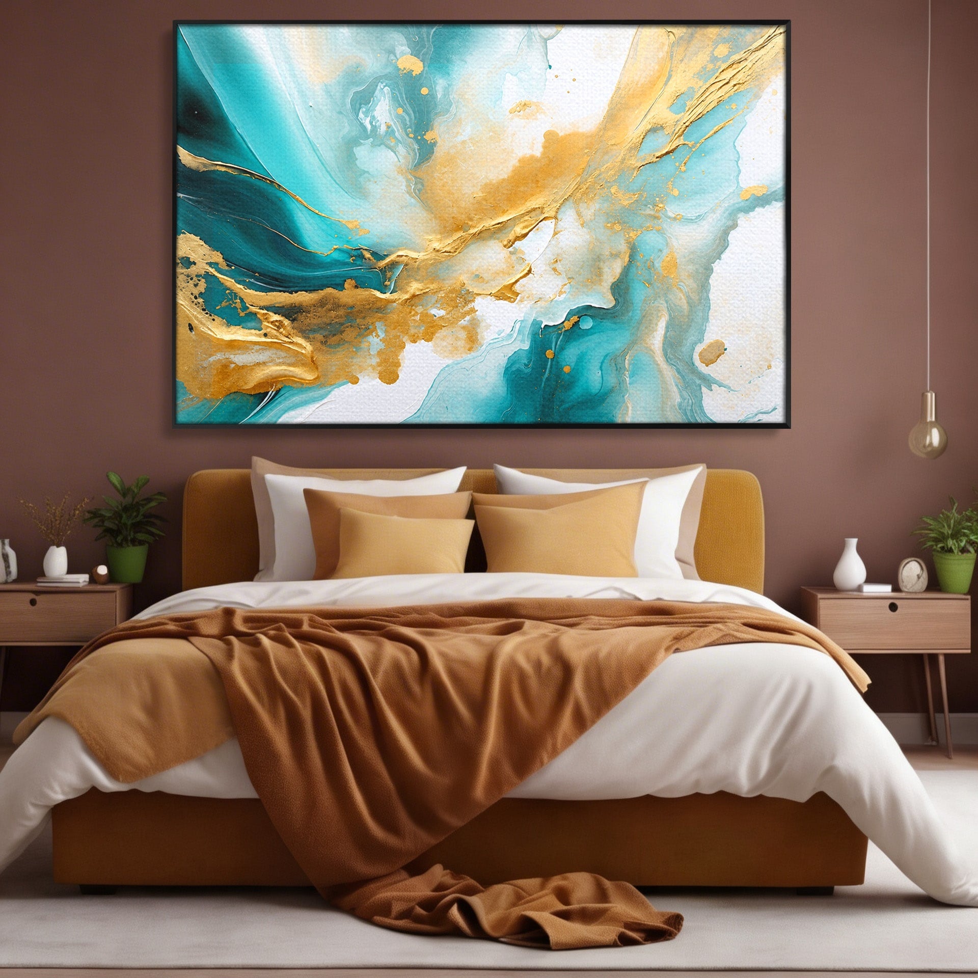 Tablou Canvas Premium LuxCanva® C1343, Flux De Aur, Abstract, Arta, Modern, Eleganta, Living, Birou, Culori Vibrante