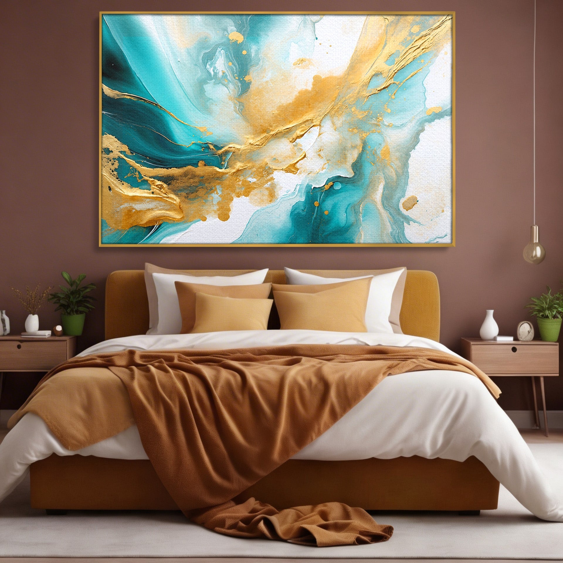 Tablou Canvas Premium LuxCanva® C1343, Flux De Aur, Abstract, Arta, Modern, Eleganta, Living, Birou, Culori Vibrante