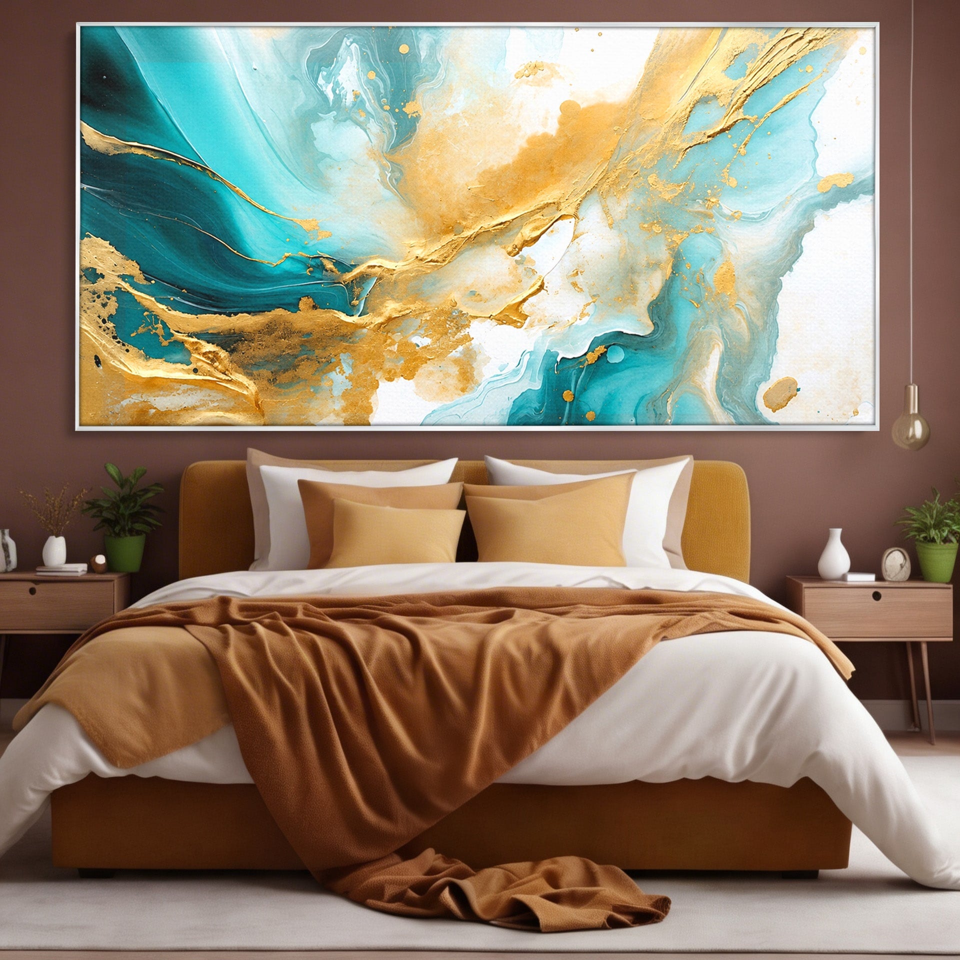 Tablou Canvas Premium LuxCanva® C1343, Flux De Aur, Abstract, Arta, Modern, Eleganta, Living, Birou, Culori Vibrante