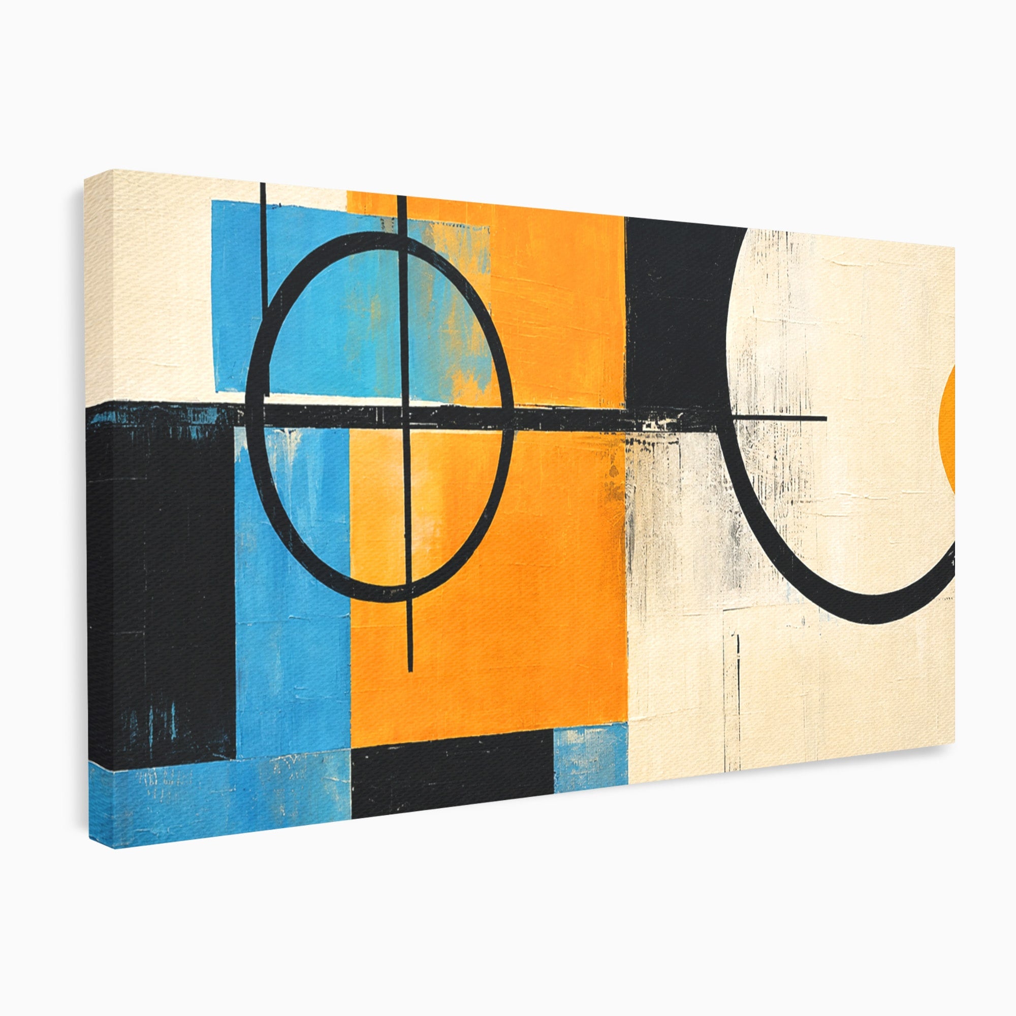 Tablou Canvas Premium LuxCanva® C1344, Abstractie Geometrica Moderna, Abstract, Geometric, Modern, Arta, Birou, Culori Vibrante
