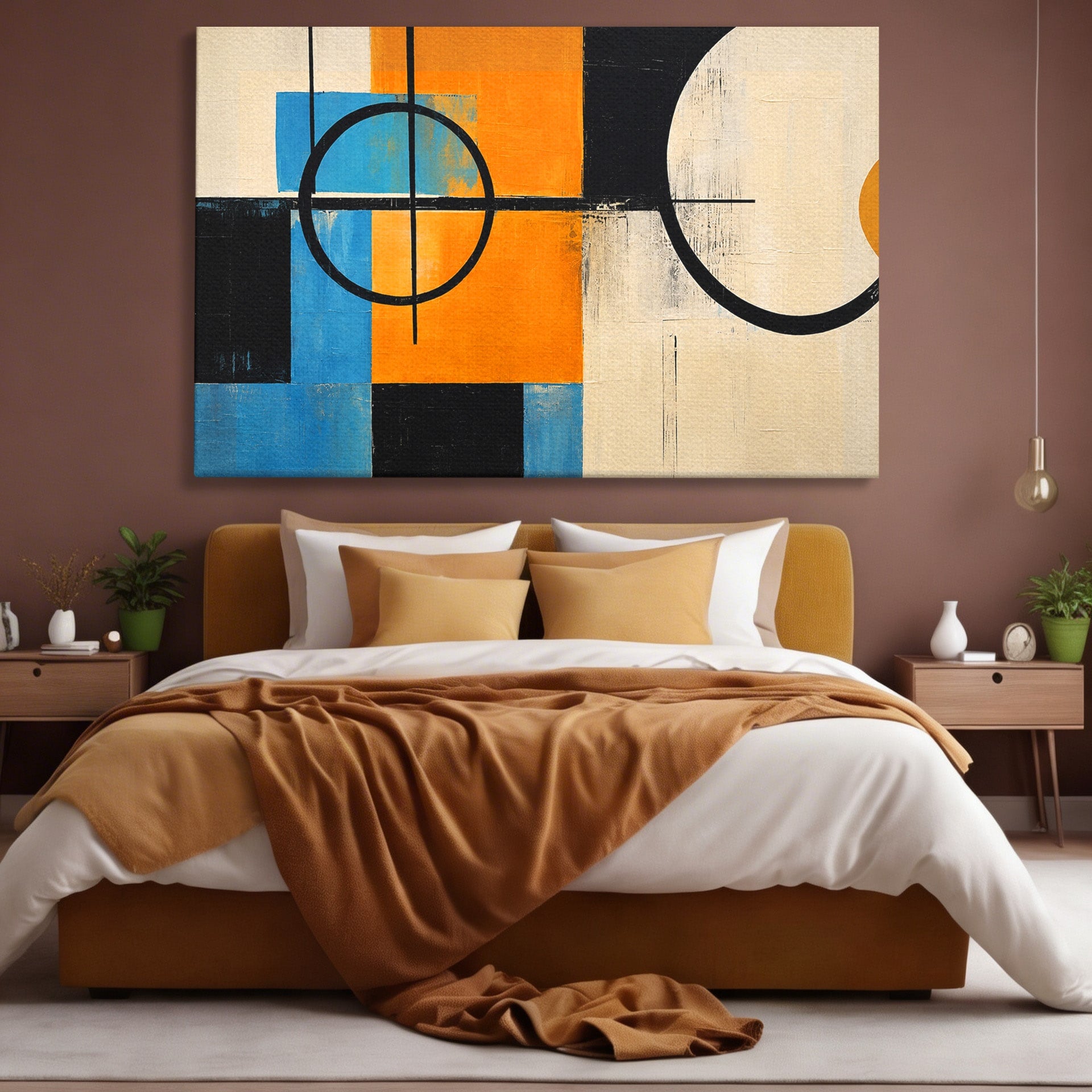 Tablou Canvas Premium LuxCanva® C1344, Abstractie Geometrica Moderna, Abstract, Geometric, Modern, Arta, Birou, Culori Vibrante