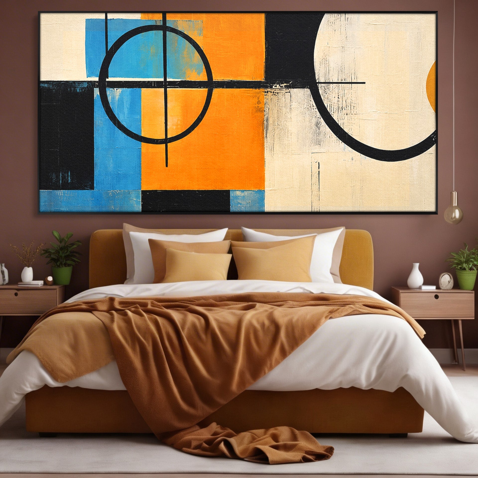 Tablou Canvas Premium LuxCanva® C1344, Abstractie Geometrica Moderna, Abstract, Geometric, Modern, Arta, Birou, Culori Vibrante