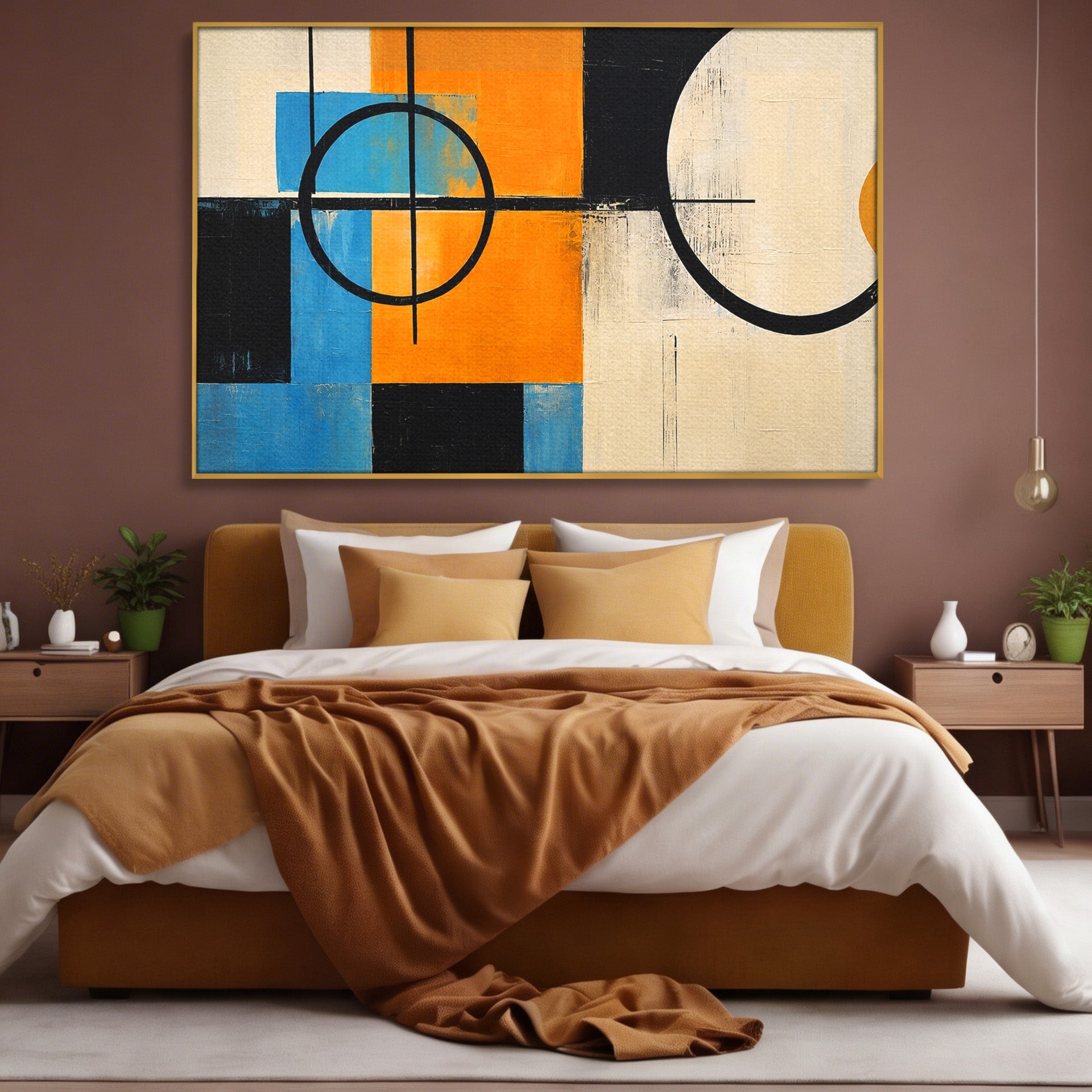 Tablou Canvas Premium LuxCanva® C1344, Abstractie Geometrica Moderna, Abstract, Geometric, Modern, Arta, Birou, Culori Vibrante