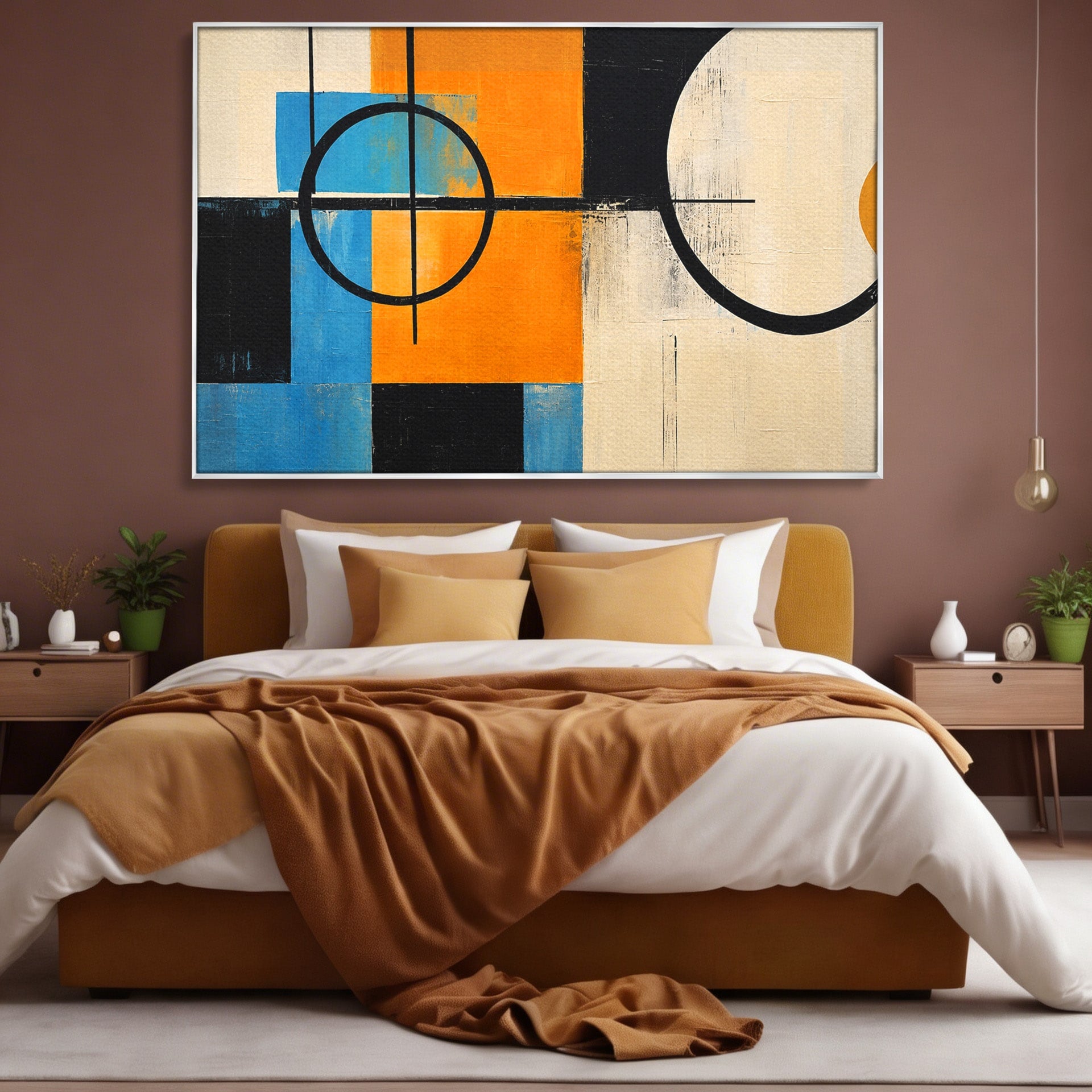 Tablou Canvas Premium LuxCanva® C1344, Abstractie Geometrica Moderna, Abstract, Geometric, Modern, Arta, Birou, Culori Vibrante