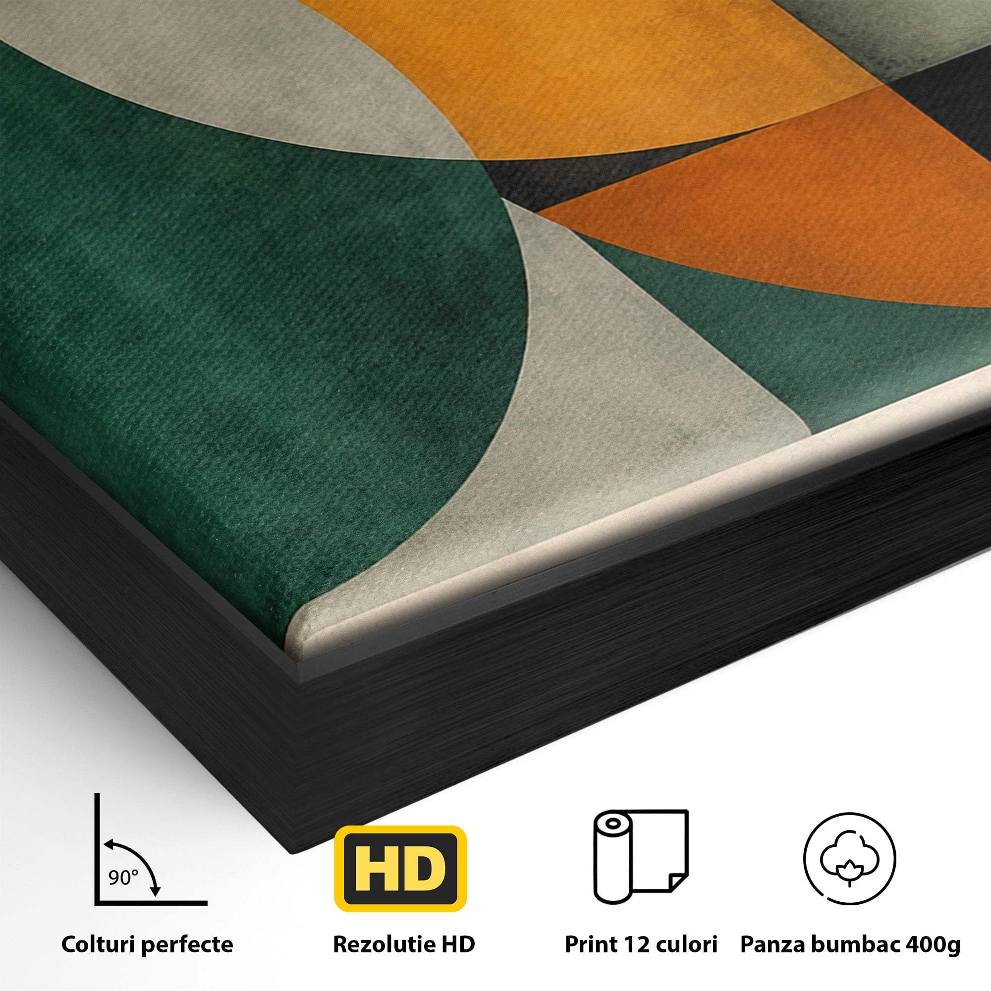 Tablou Canvas Premium LuxCanva® C1345, Forme Geometrice Abstracte, Abstract, Geometric, Modern, Arta, Birou, Culori Vibrante