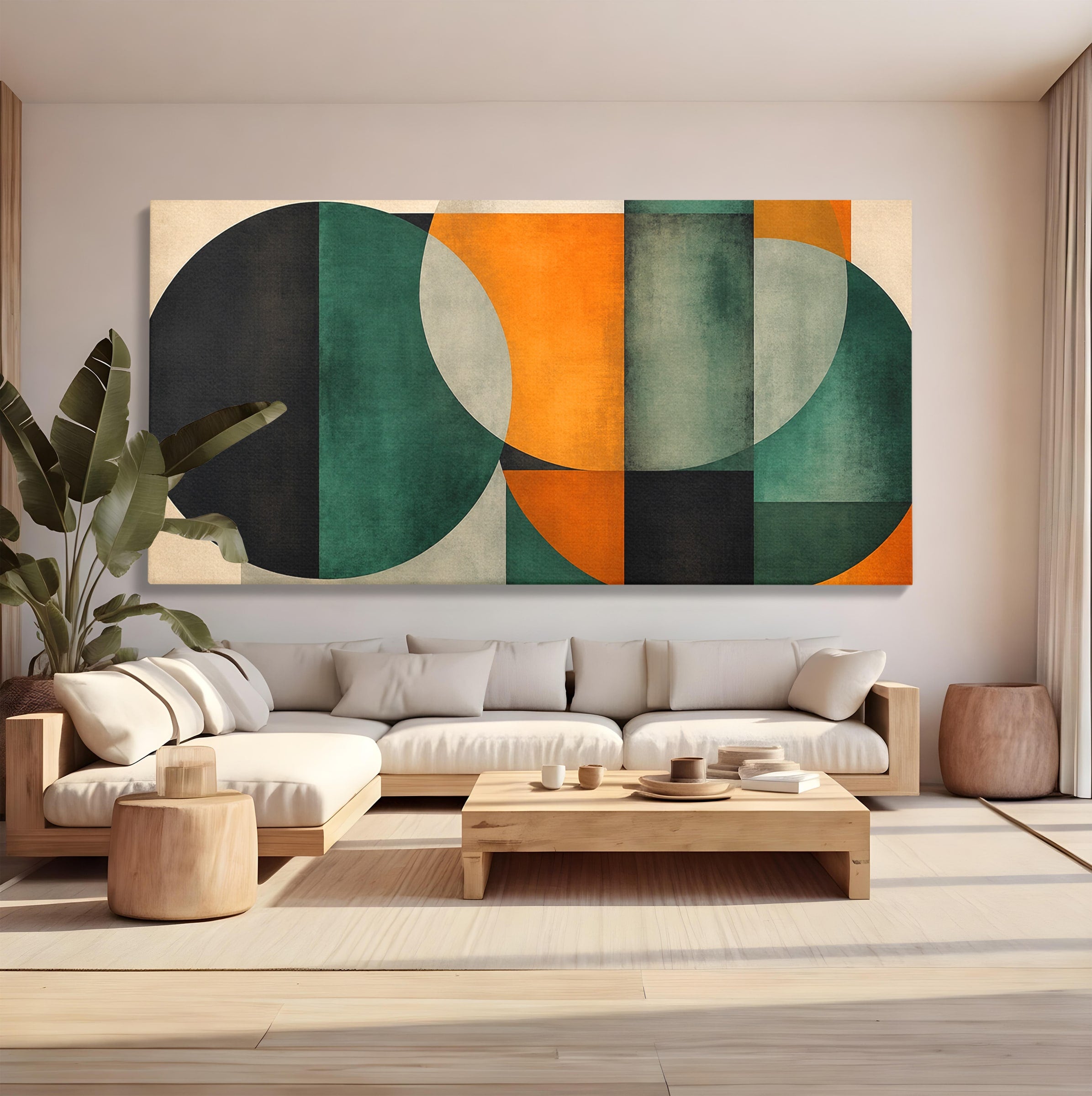 Tablou Canvas Premium LuxCanva® C1345, Forme Geometrice Abstracte, Abstract, Geometric, Modern, Arta, Birou, Culori Vibrante