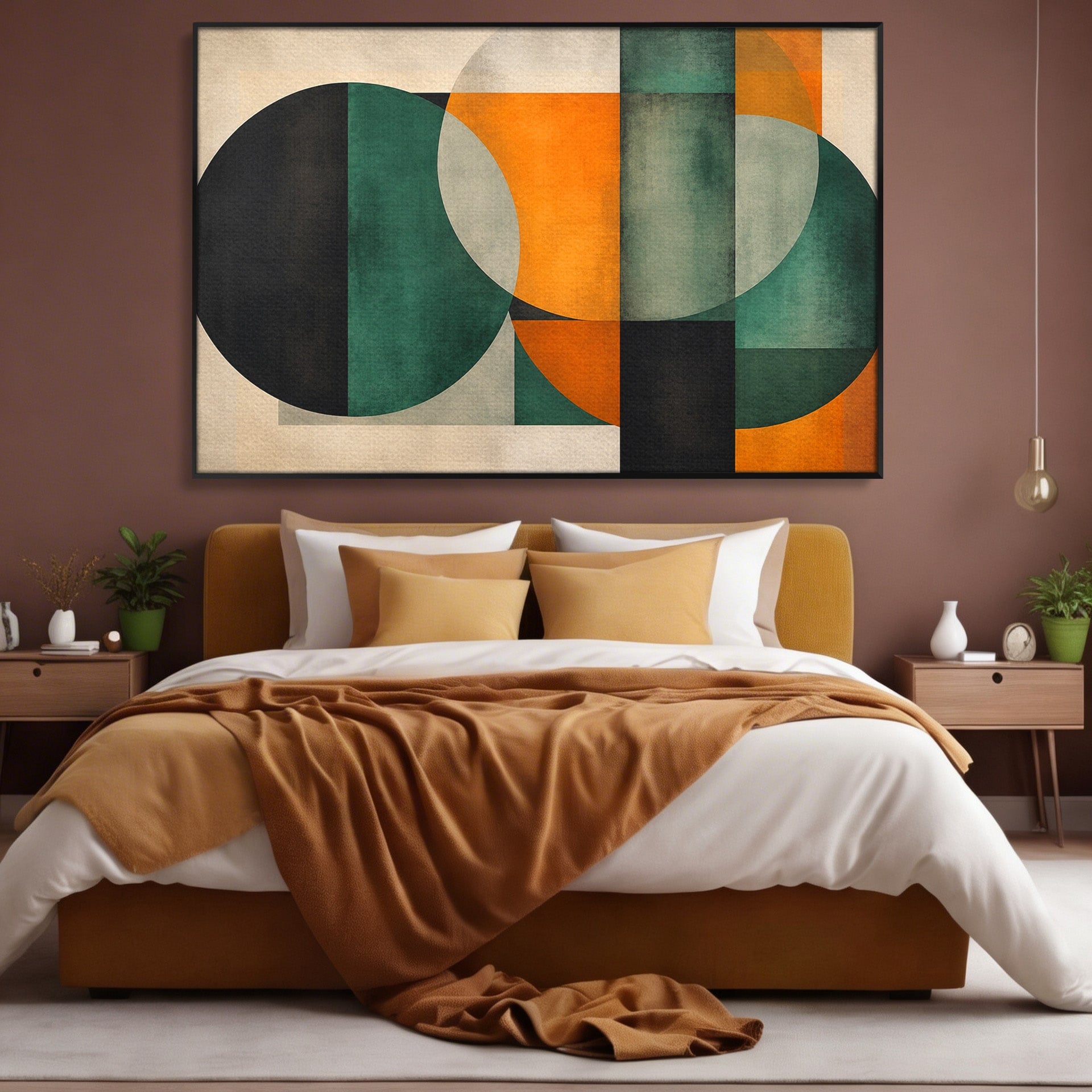 Tablou Canvas Premium LuxCanva® C1345, Forme Geometrice Abstracte, Abstract, Geometric, Modern, Arta, Birou, Culori Vibrante