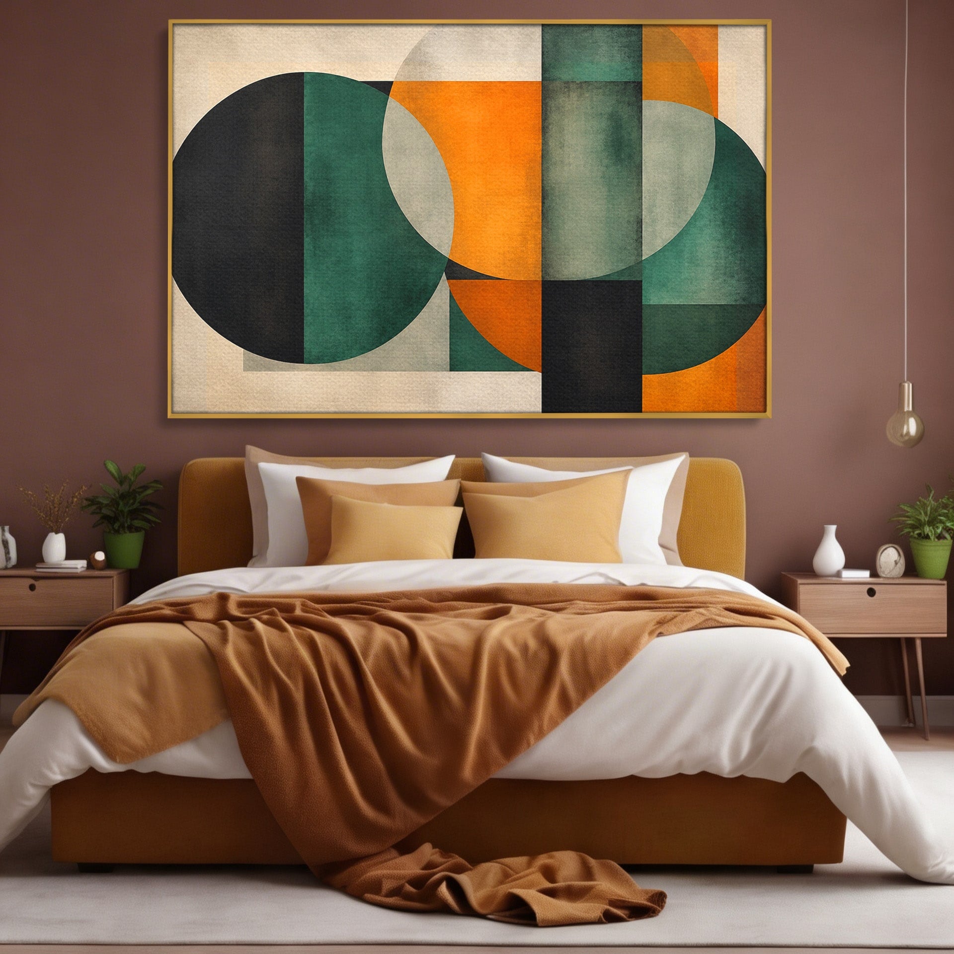 Tablou Canvas Premium LuxCanva® C1345, Forme Geometrice Abstracte, Abstract, Geometric, Modern, Arta, Birou, Culori Vibrante
