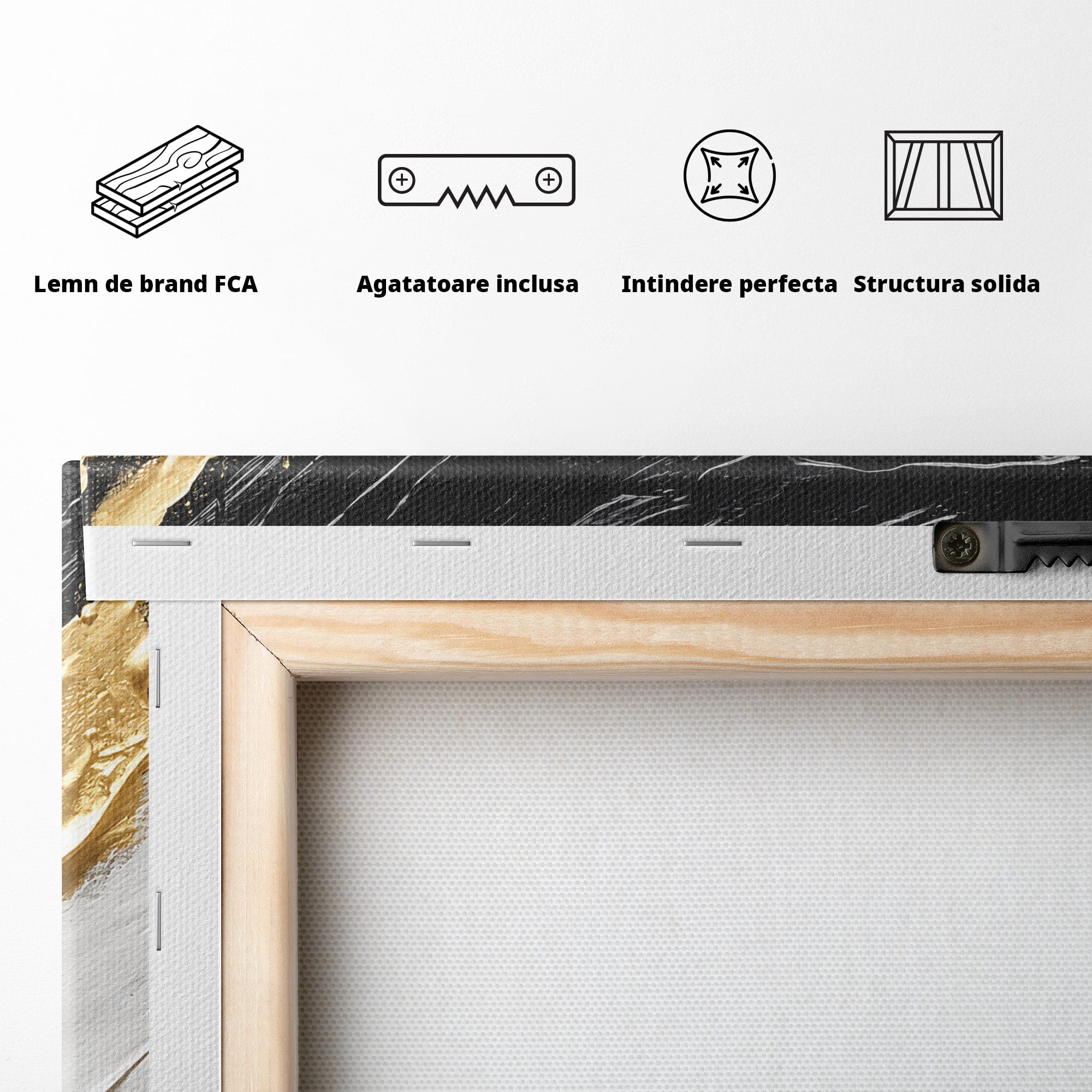 Tablou Canvas Premium LuxCanva® C1346, Valuri Abstractioniste, Abstractie, Textura, Modern, Eleganta, Living, Birou, Culori Vibrante