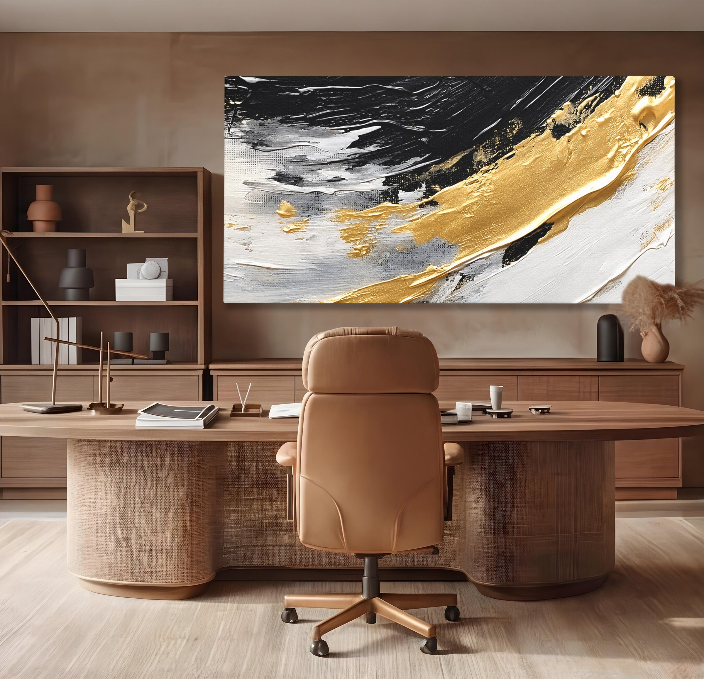 Tablou Canvas Premium LuxCanva® C1346, Valuri Abstractioniste, Abstractie, Textura, Modern, Eleganta, Living, Birou, Culori Vibrante