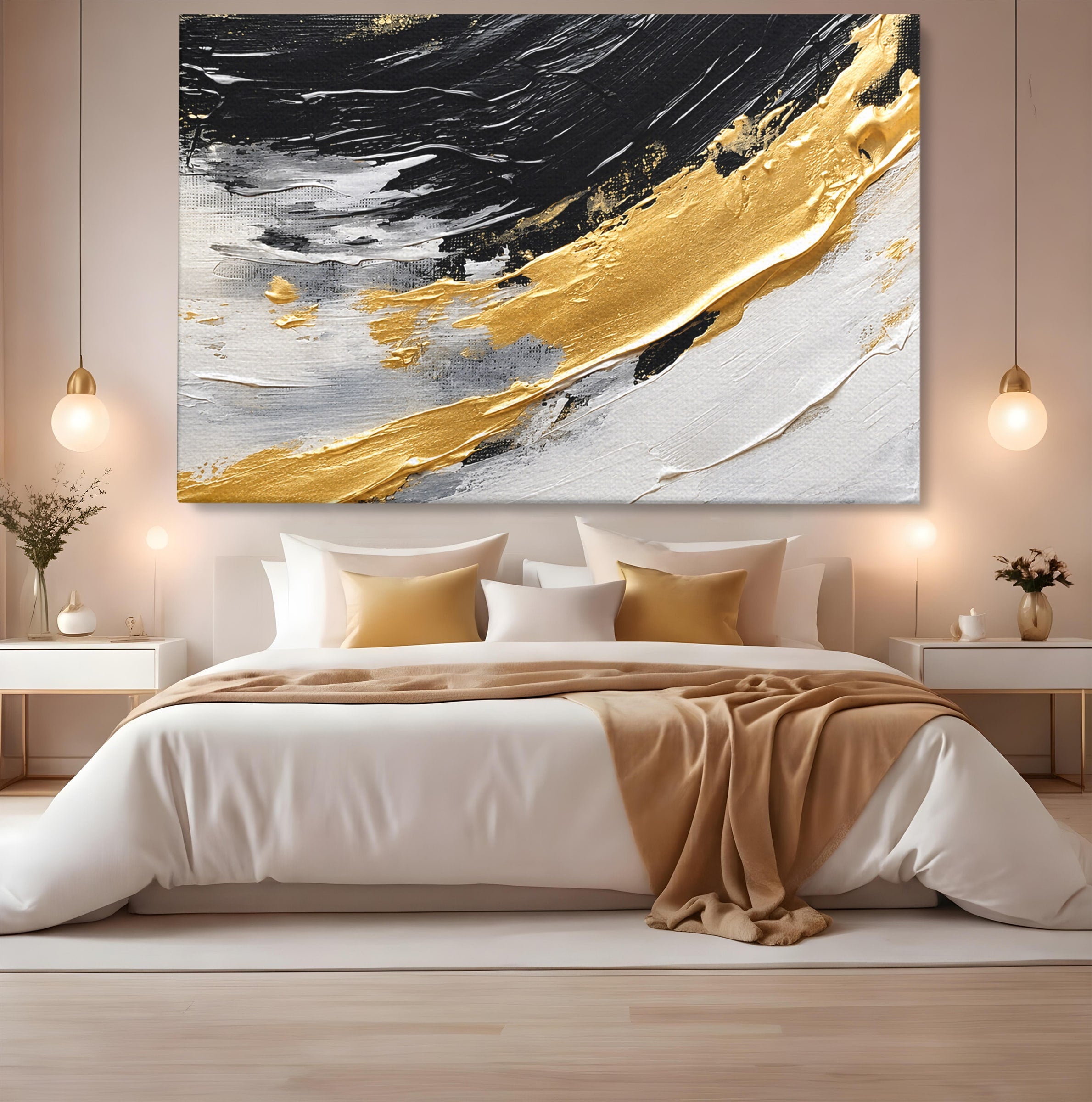 Tablou Canvas Premium LuxCanva® C1346, Valuri Abstractioniste, Abstractie, Textura, Modern, Eleganta, Living, Birou, Culori Vibrante