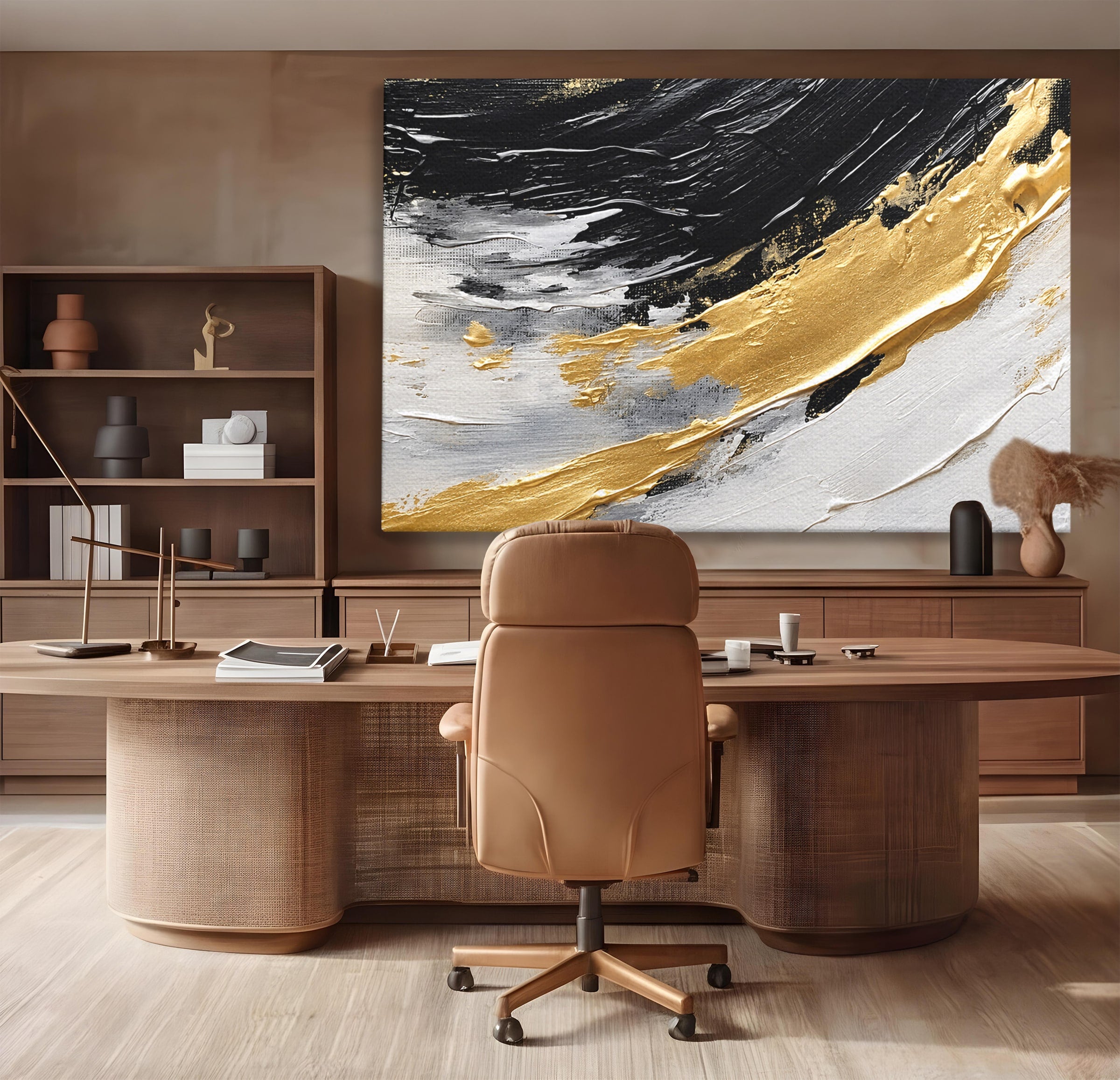 Tablou Canvas Premium LuxCanva® C1346, Valuri Abstractioniste, Abstractie, Textura, Modern, Eleganta, Living, Birou, Culori Vibrante