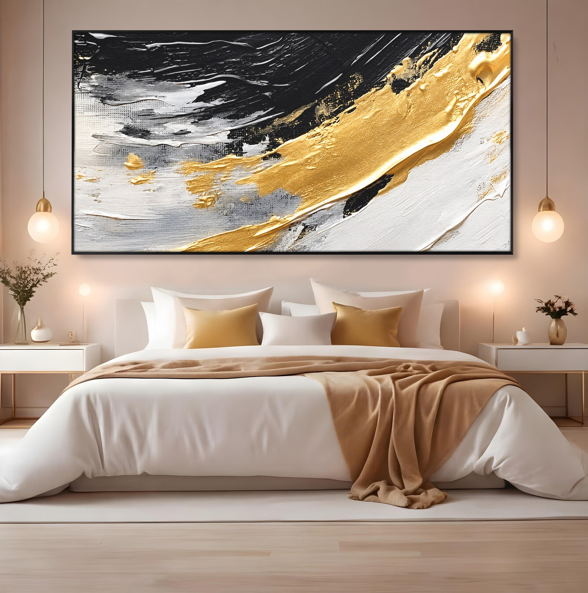 Tablou Canvas Premium LuxCanva® C1346, Valuri Abstractioniste, Abstractie, Textura, Modern, Eleganta, Living, Birou, Culori Vibrante
