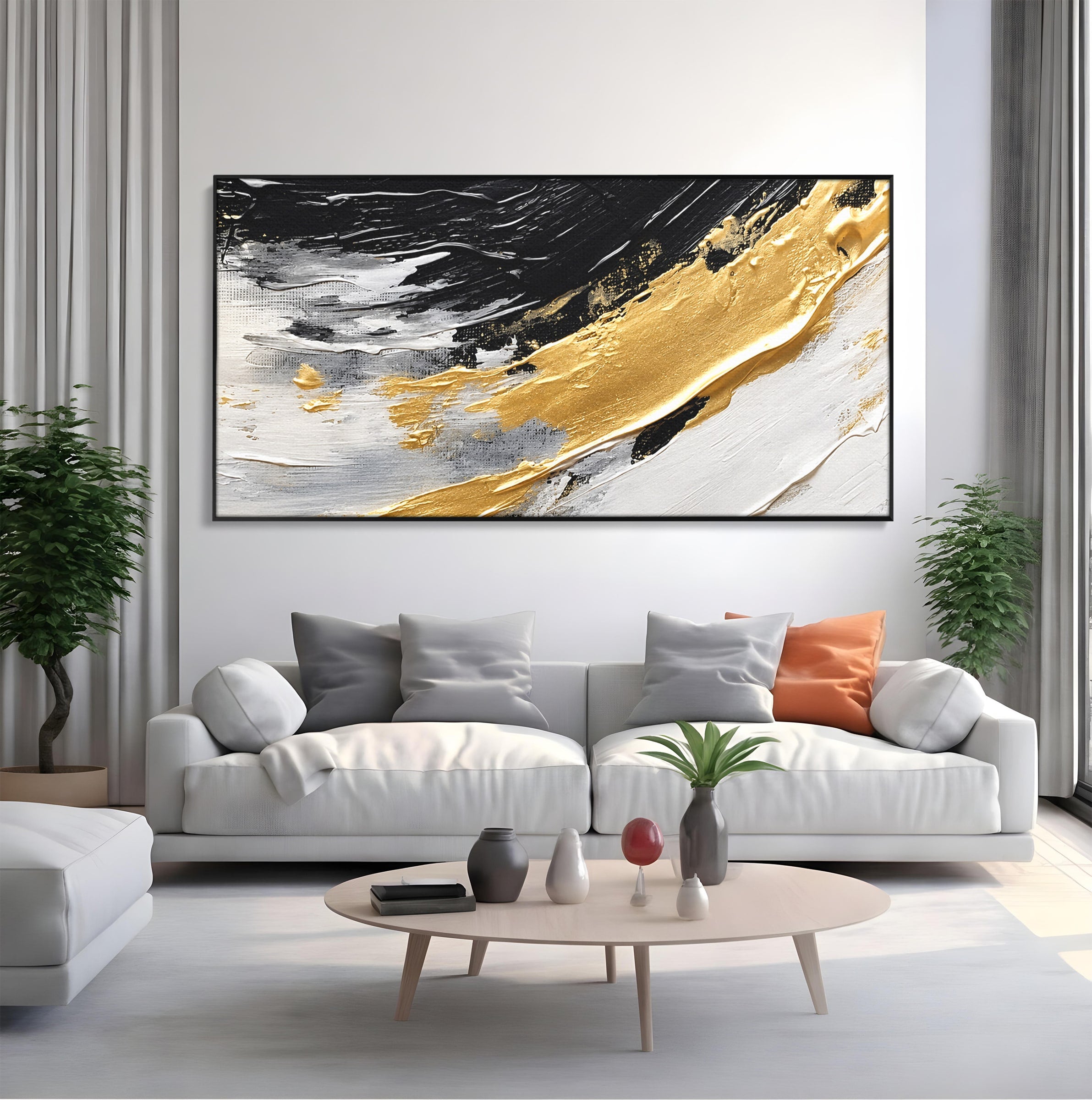 Tablou Canvas Premium LuxCanva® C1346, Valuri Abstractioniste, Abstractie, Textura, Modern, Eleganta, Living, Birou, Culori Vibrante