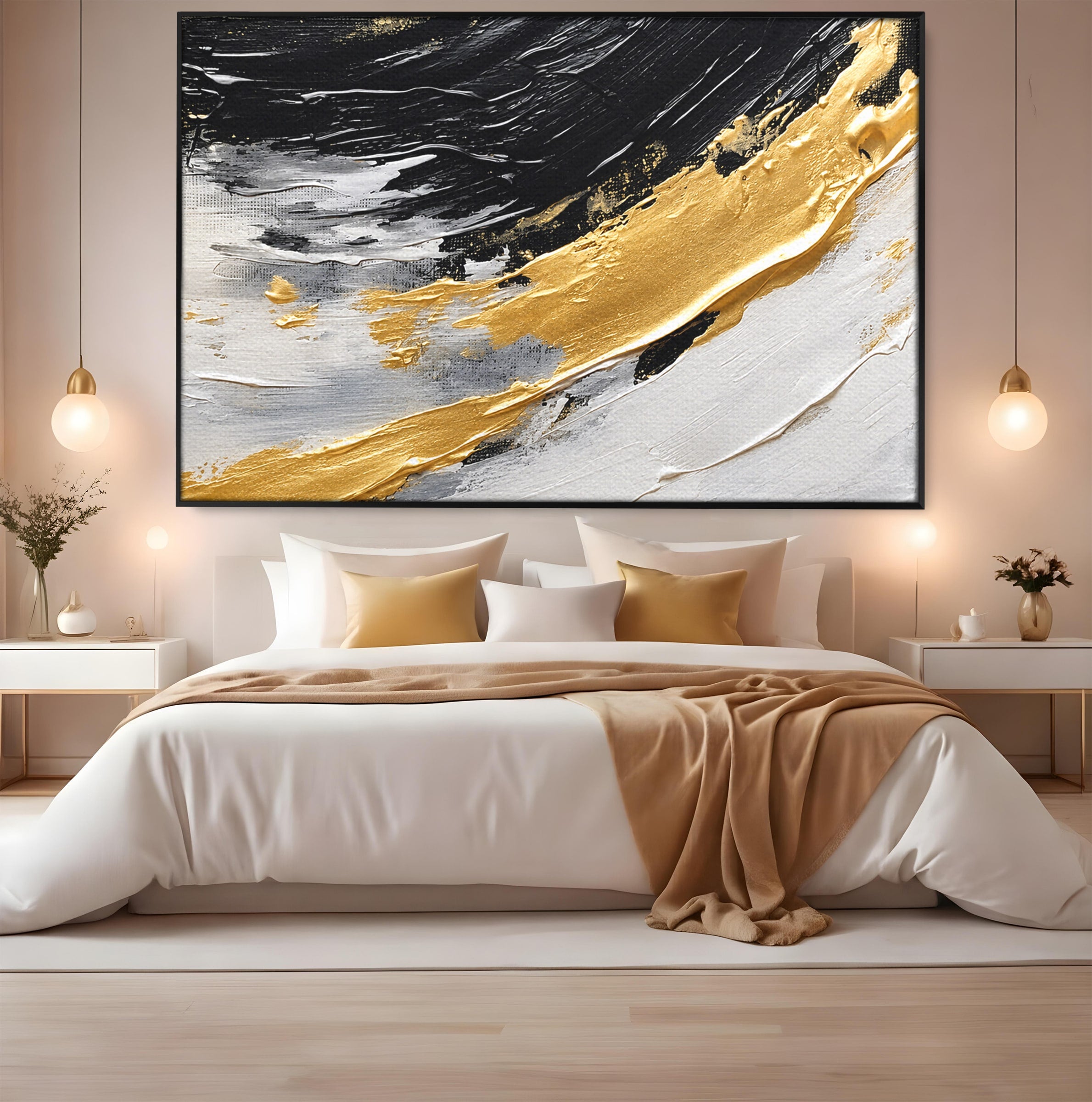 Tablou Canvas Premium LuxCanva® C1346, Valuri Abstractioniste, Abstractie, Textura, Modern, Eleganta, Living, Birou, Culori Vibrante