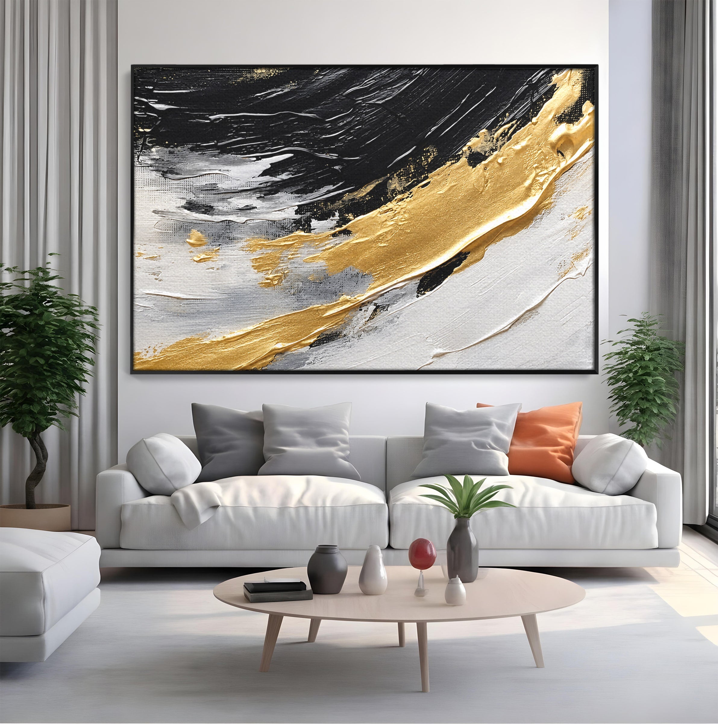 Tablou Canvas Premium LuxCanva® C1346, Valuri Abstractioniste, Abstractie, Textura, Modern, Eleganta, Living, Birou, Culori Vibrante