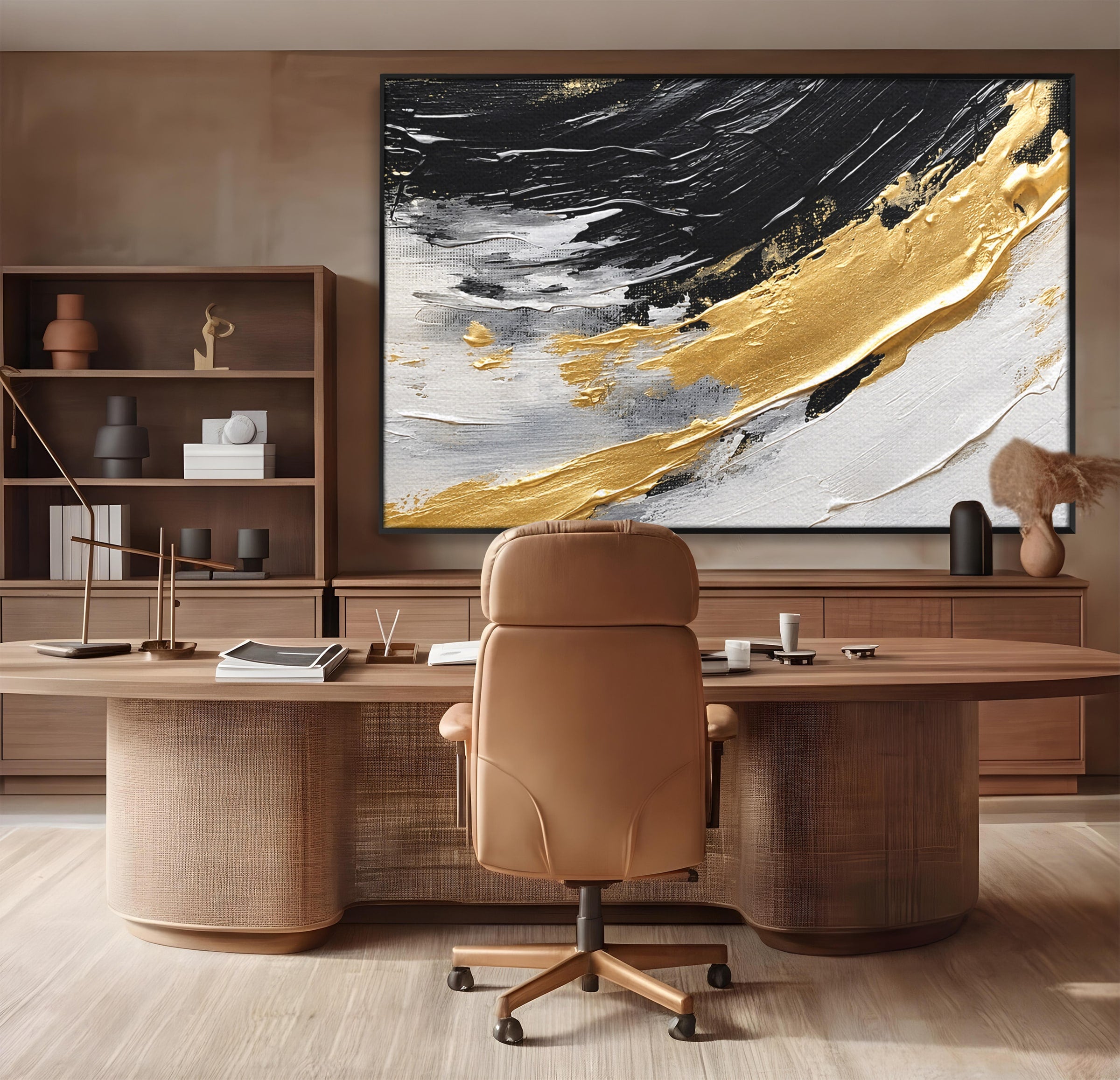 Tablou Canvas Premium LuxCanva® C1346, Valuri Abstractioniste, Abstractie, Textura, Modern, Eleganta, Living, Birou, Culori Vibrante
