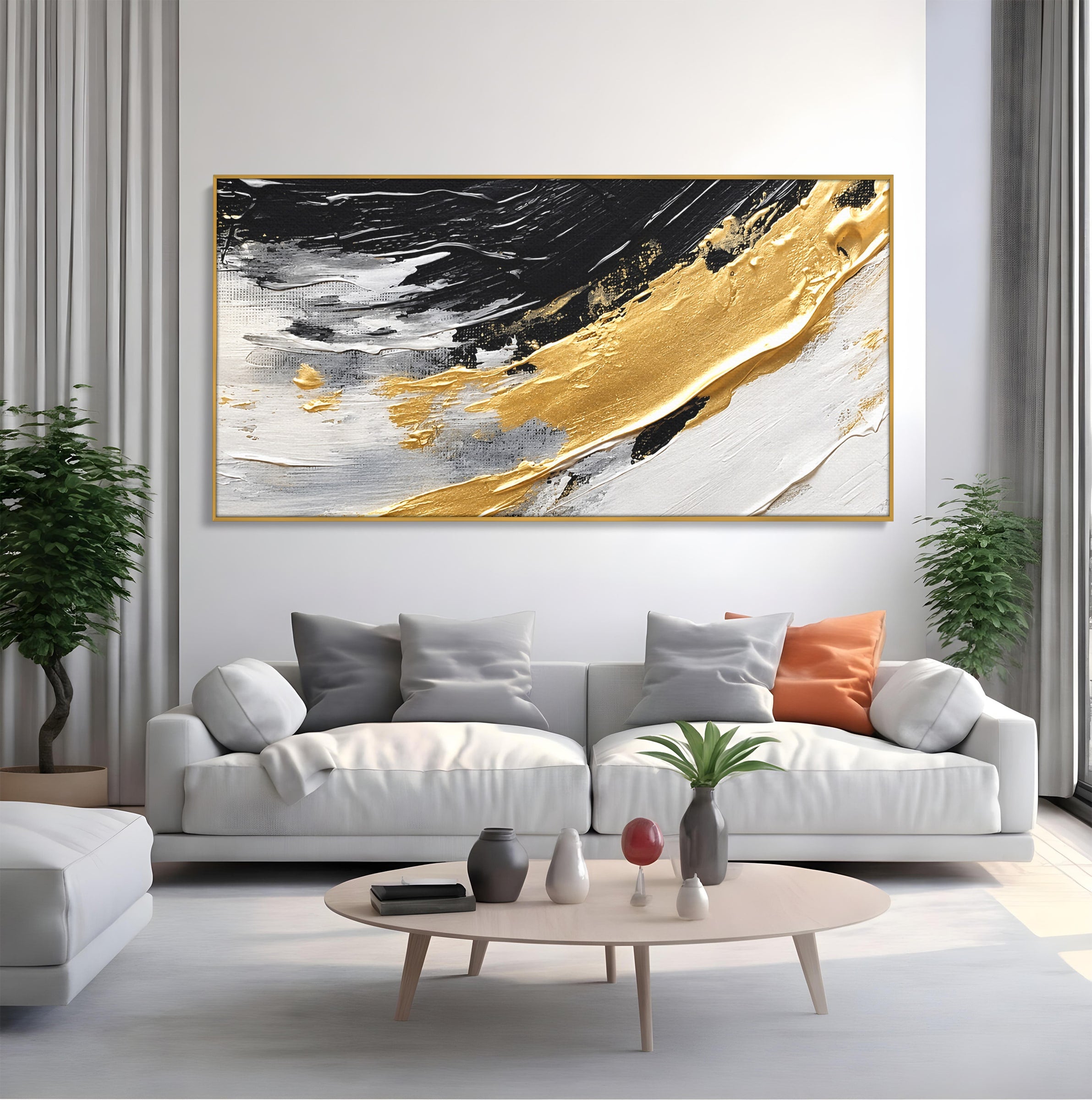 Tablou Canvas Premium LuxCanva® C1346, Valuri Abstractioniste, Abstractie, Textura, Modern, Eleganta, Living, Birou, Culori Vibrante