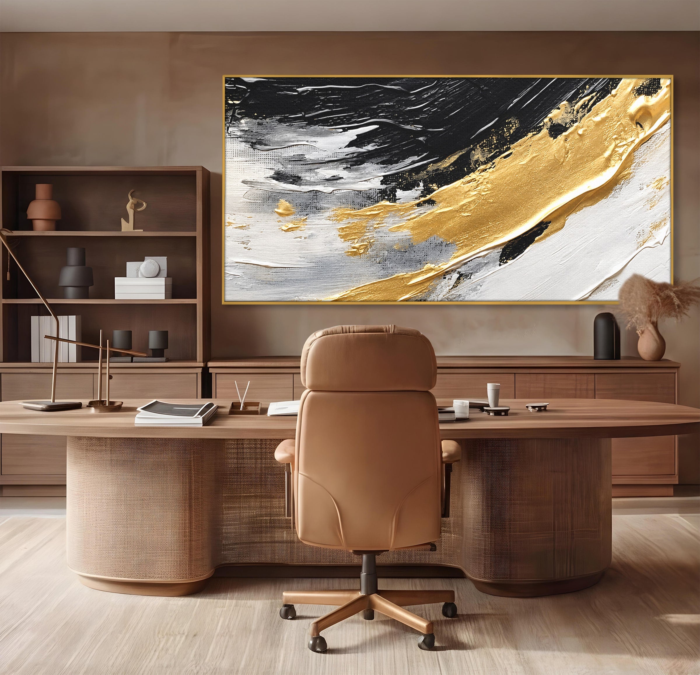 Tablou Canvas Premium LuxCanva® C1346, Valuri Abstractioniste, Abstractie, Textura, Modern, Eleganta, Living, Birou, Culori Vibrante