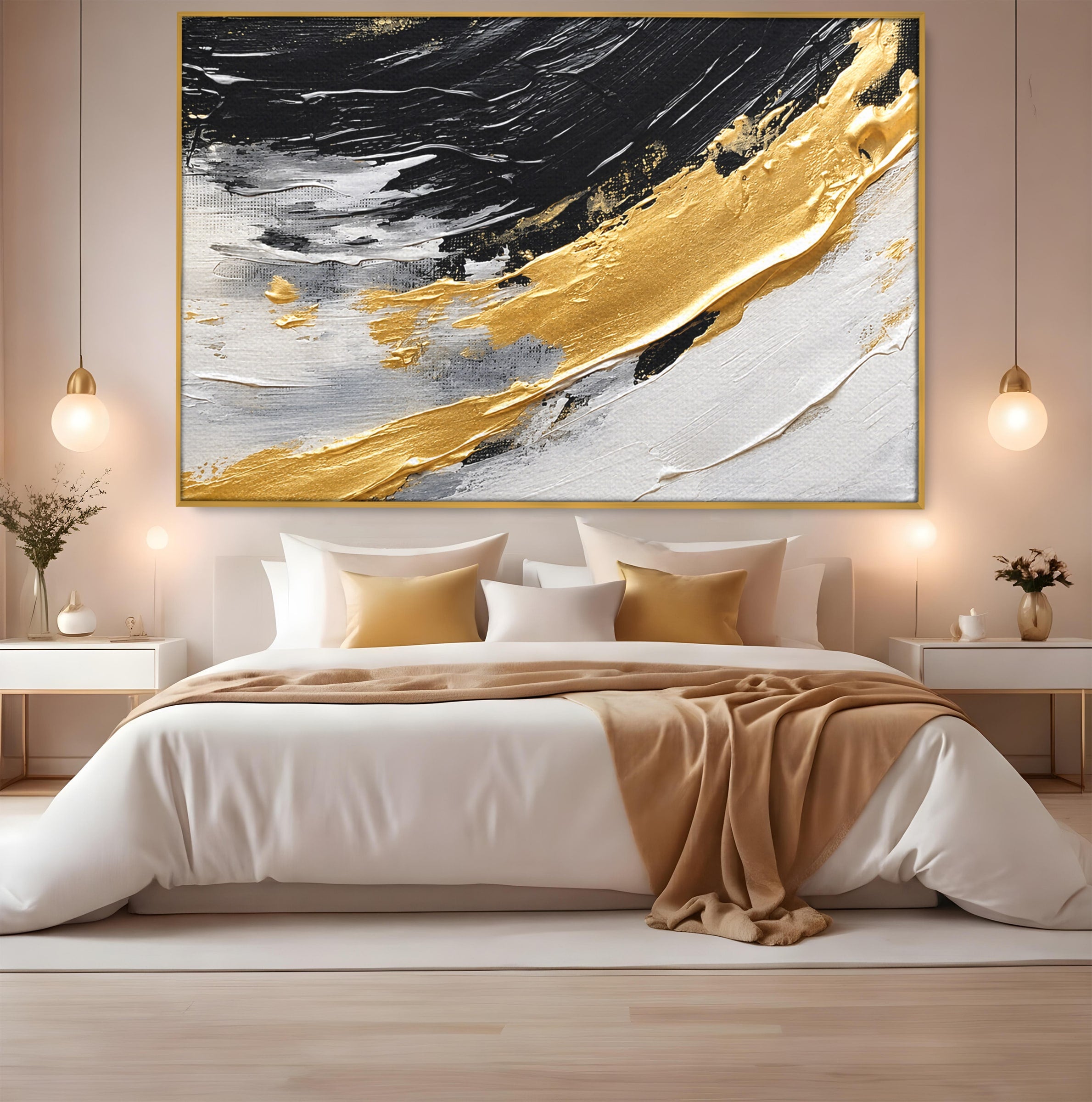 Tablou Canvas Premium LuxCanva® C1346, Valuri Abstractioniste, Abstractie, Textura, Modern, Eleganta, Living, Birou, Culori Vibrante