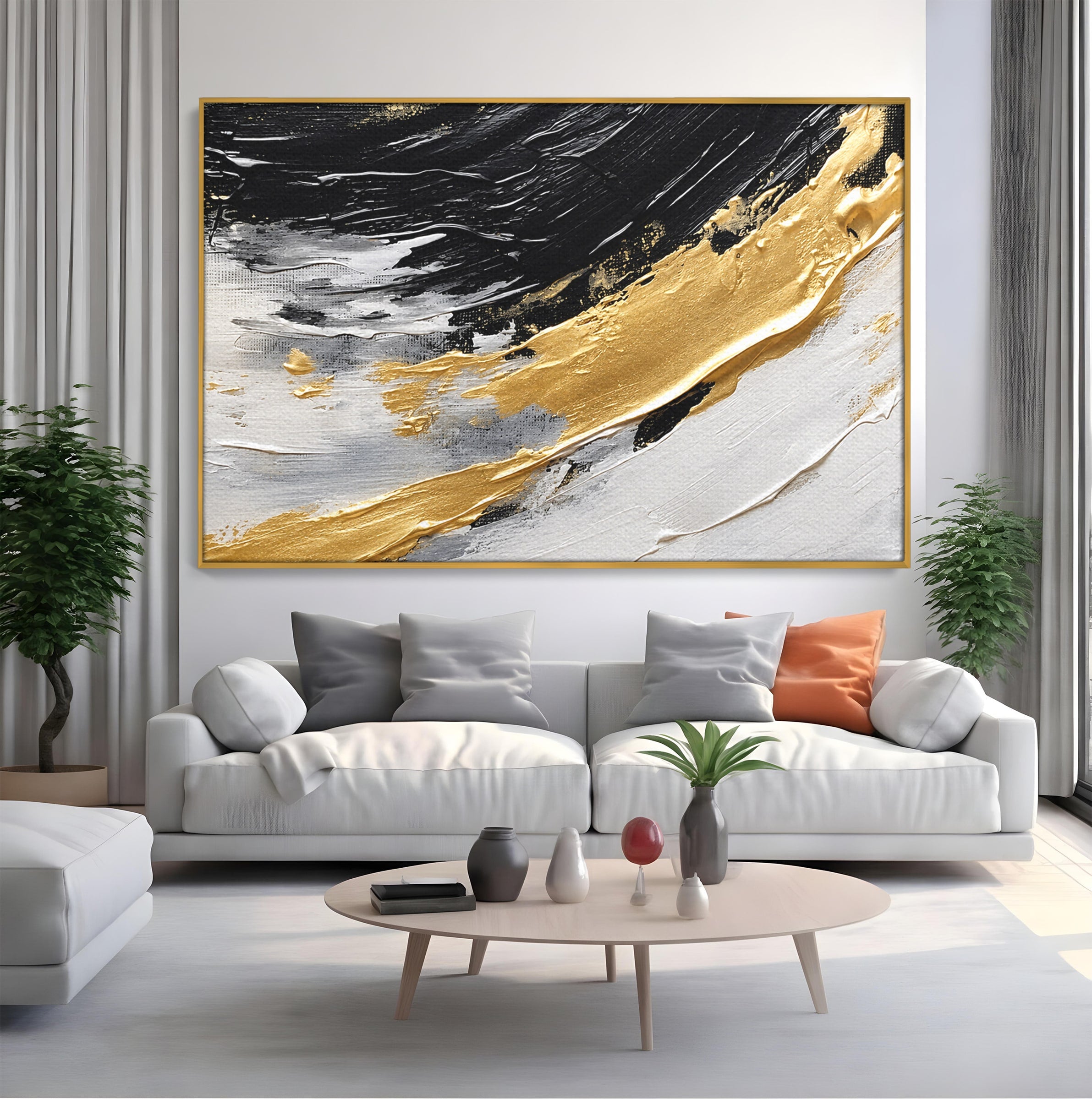 Tablou Canvas Premium LuxCanva® C1346, Valuri Abstractioniste, Abstractie, Textura, Modern, Eleganta, Living, Birou, Culori Vibrante