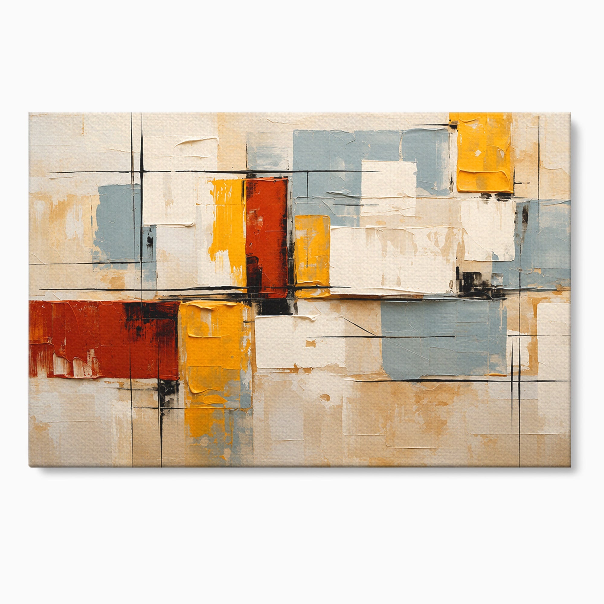 Tablou Canvas Premium LuxCanva® C1347, Abstract Geometric, Abstract, Geometric, Modern, Living, Birou, Culori Vibrante