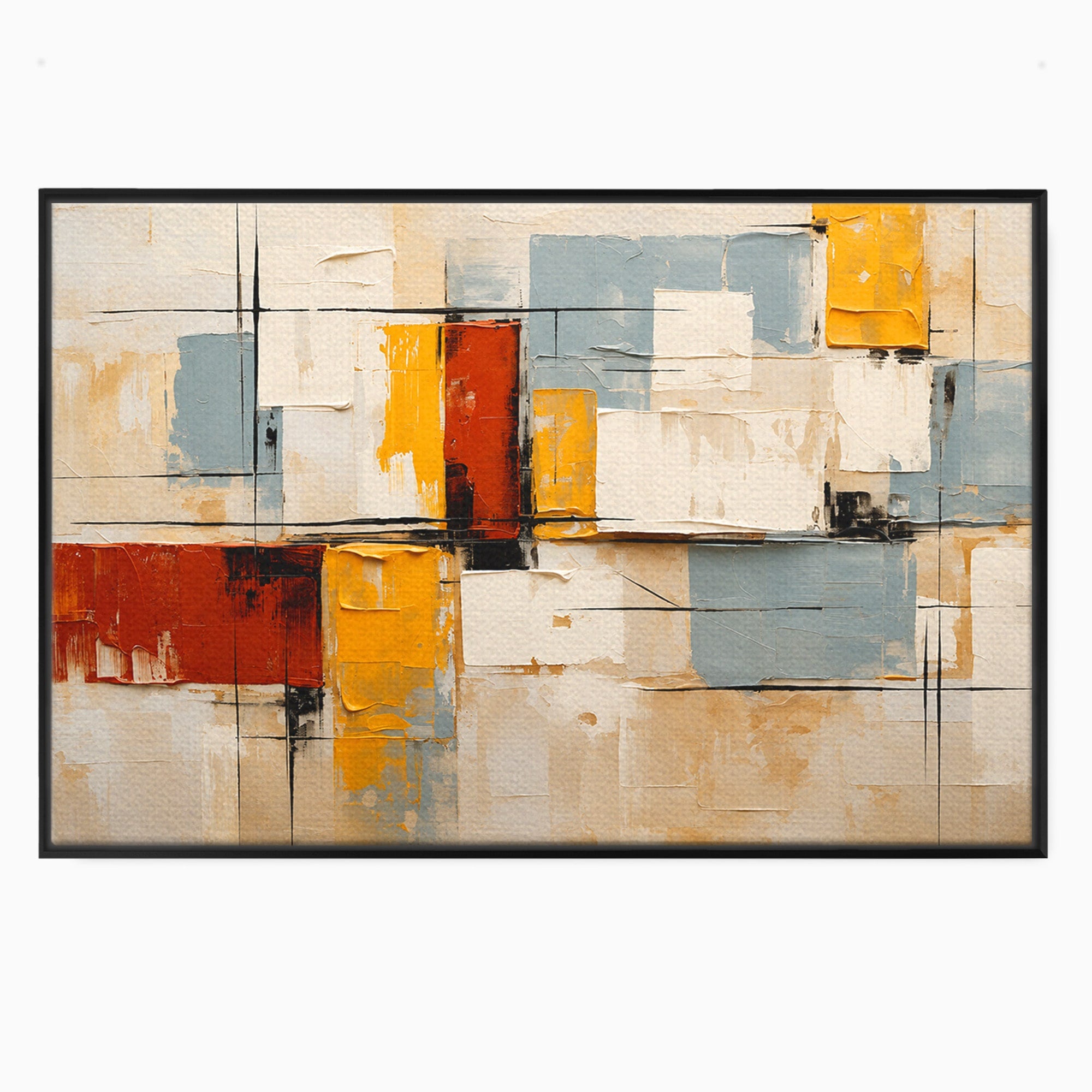 Tablou Canvas Premium LuxCanva® C1347, Abstract Geometric, Abstract, Geometric, Modern, Living, Birou, Culori Vibrante