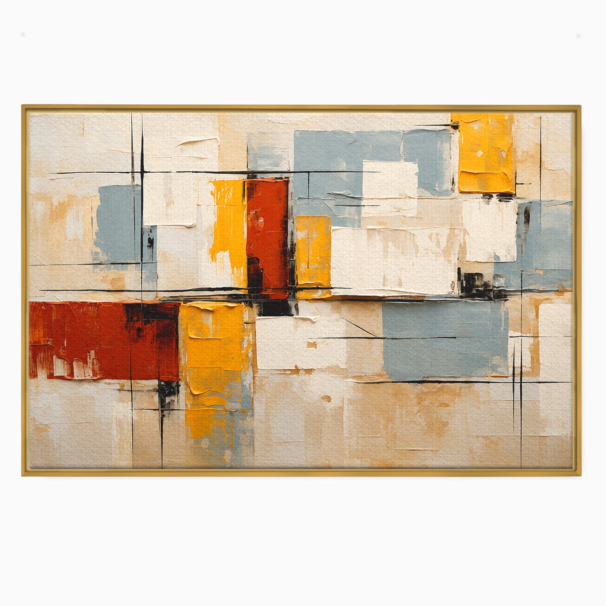 Tablou Canvas Premium LuxCanva® C1347, Abstract Geometric, Abstract, Geometric, Modern, Living, Birou, Culori Vibrante