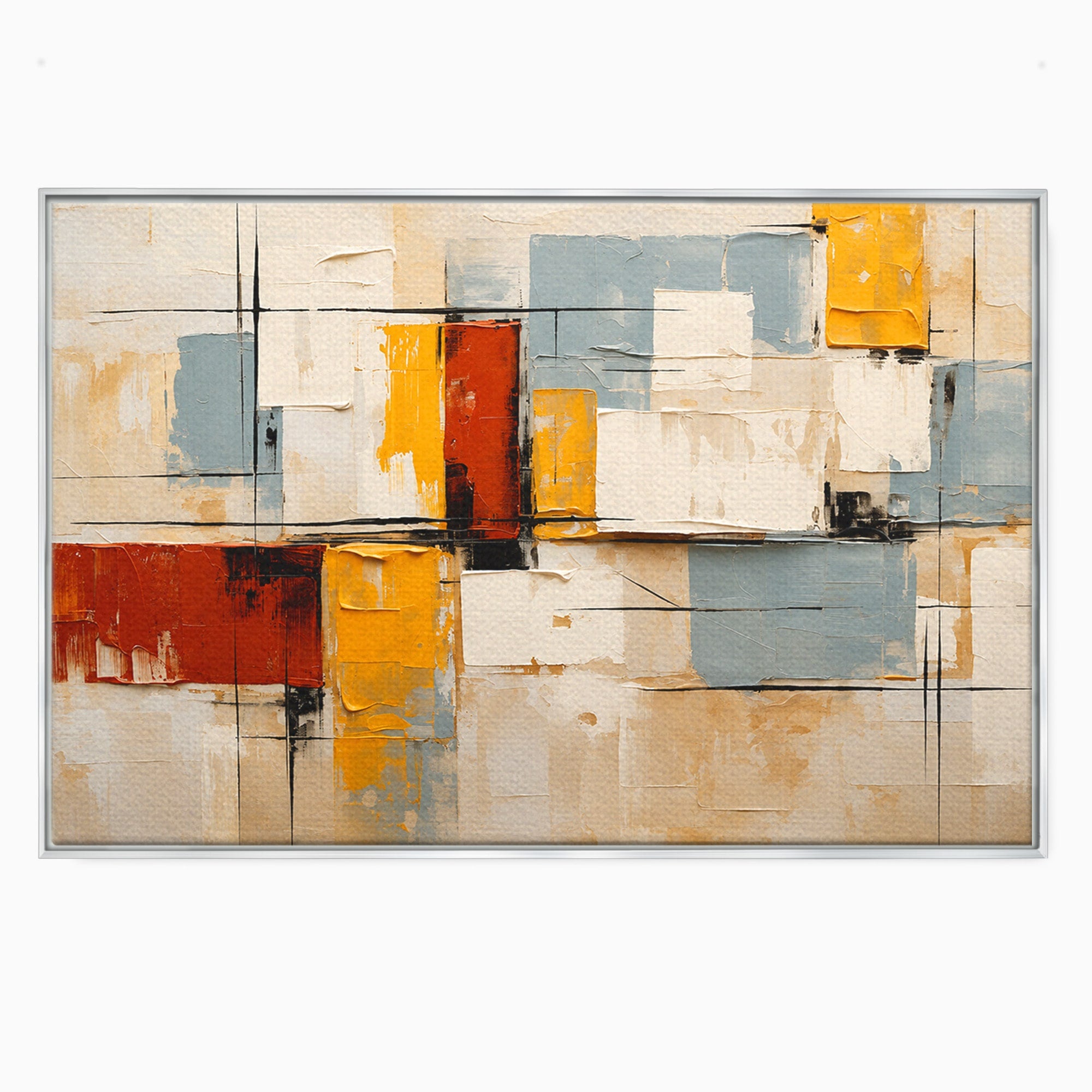 Tablou Canvas Premium LuxCanva® C1347, Abstract Geometric, Abstract, Geometric, Modern, Living, Birou, Culori Vibrante