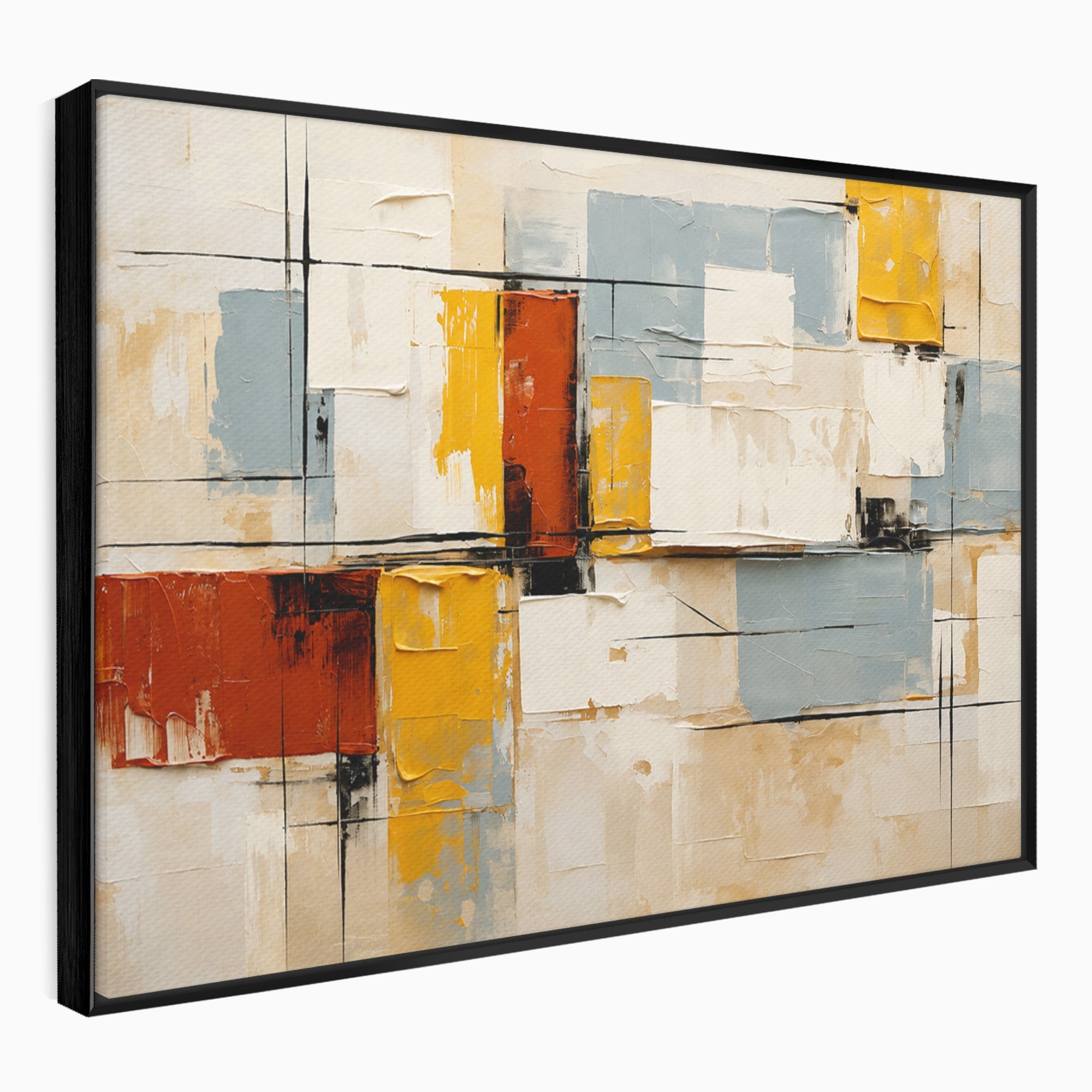 Tablou Canvas Premium LuxCanva® C1347, Abstract Geometric, Abstract, Geometric, Modern, Living, Birou, Culori Vibrante