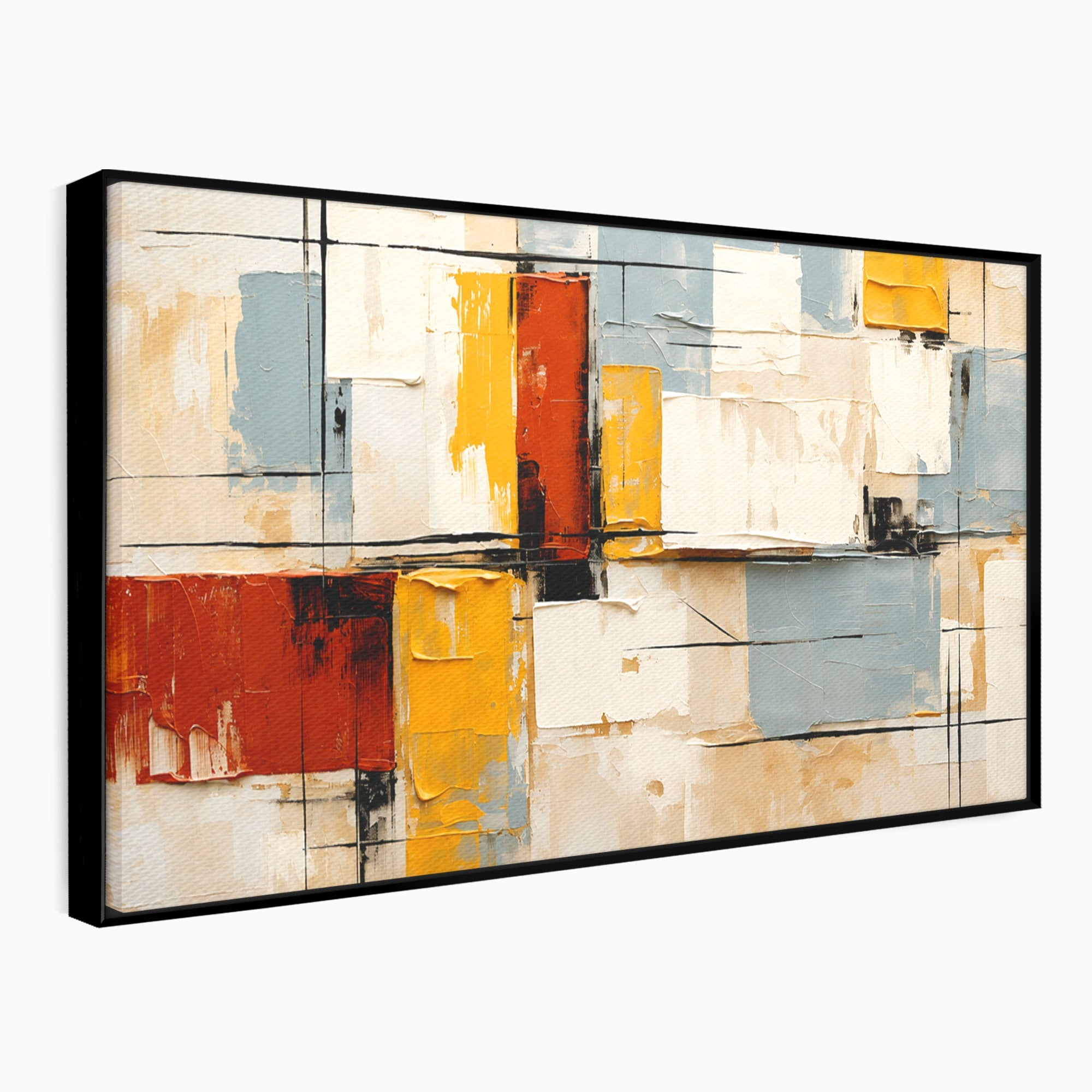 Tablou Canvas Premium LuxCanva® C1347, Abstract Geometric, Abstract, Geometric, Modern, Living, Birou, Culori Vibrante