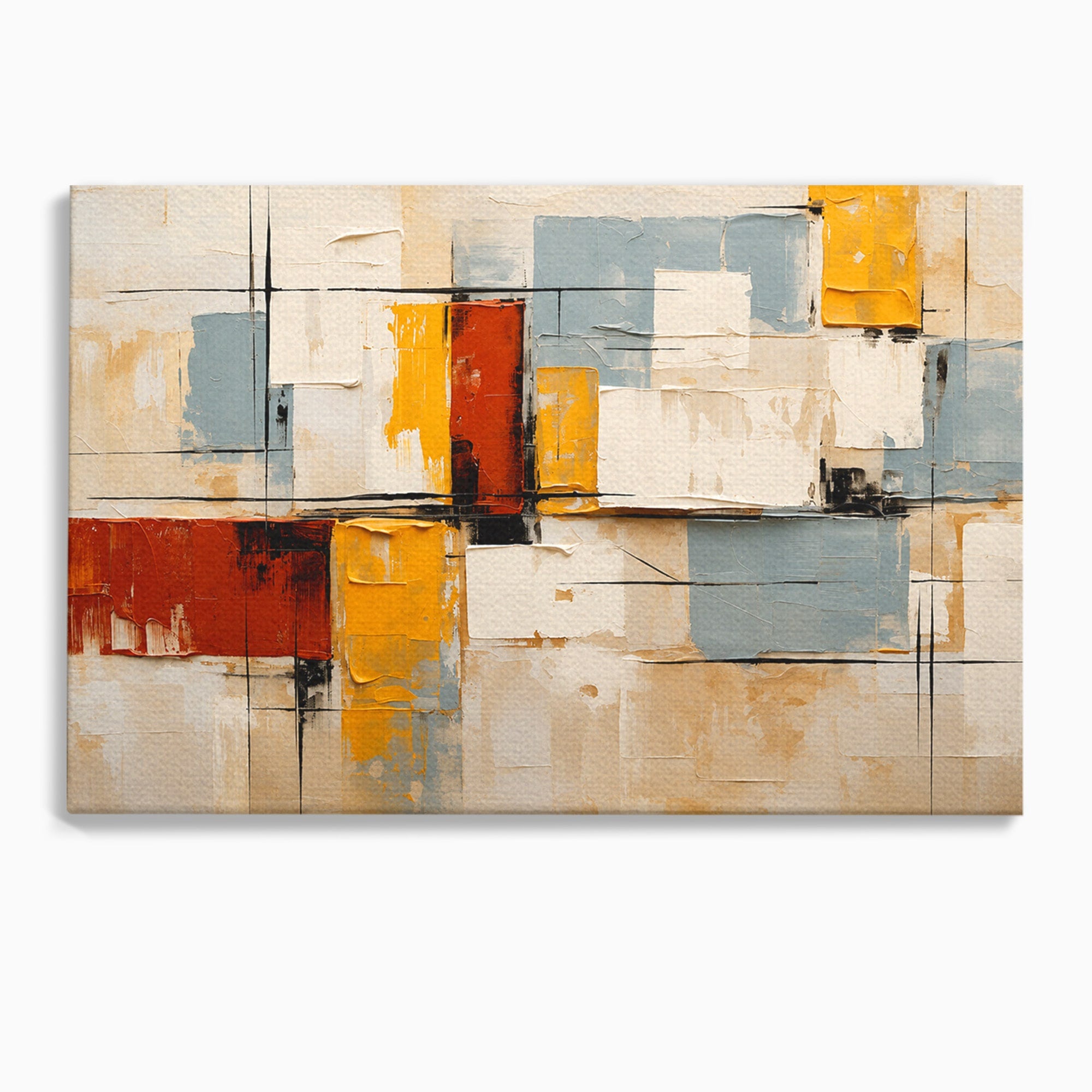 Tablou Canvas Premium LuxCanva® C1347, Abstract Geometric, Abstract, Geometric, Modern, Living, Birou, Culori Vibrante