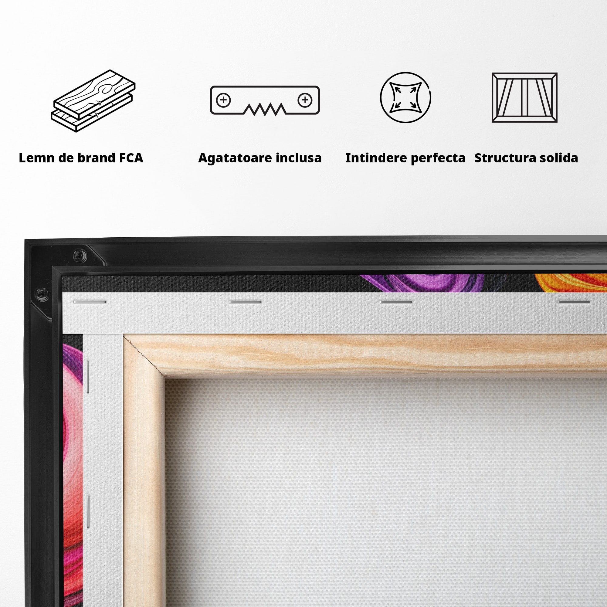 Tablou Canvas Premium LuxCanva® C1348, Vortexul Culorilor, Abstract, Culori, Vibrante, Arta, Living, Culori Vibrante