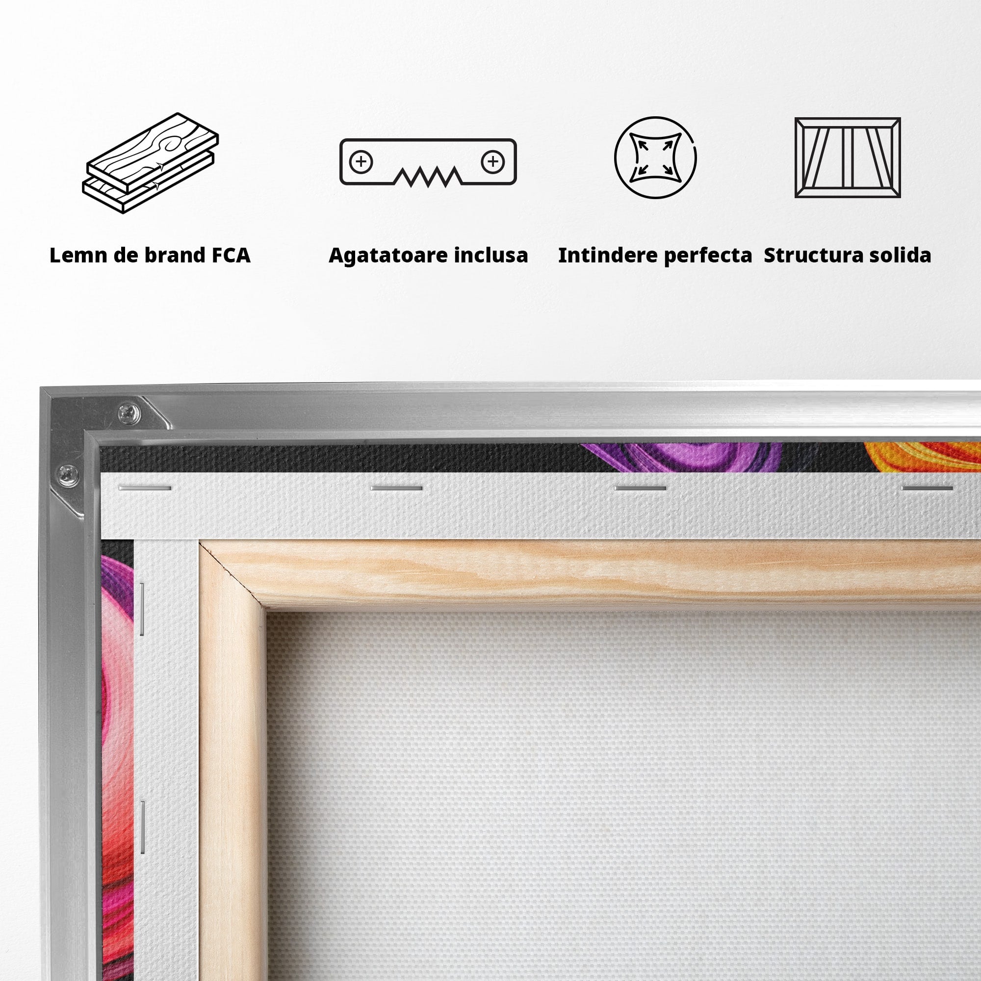 Tablou Canvas Premium LuxCanva® C1348, Vortexul Culorilor, Abstract, Culori, Vibrante, Arta, Living, Culori Vibrante