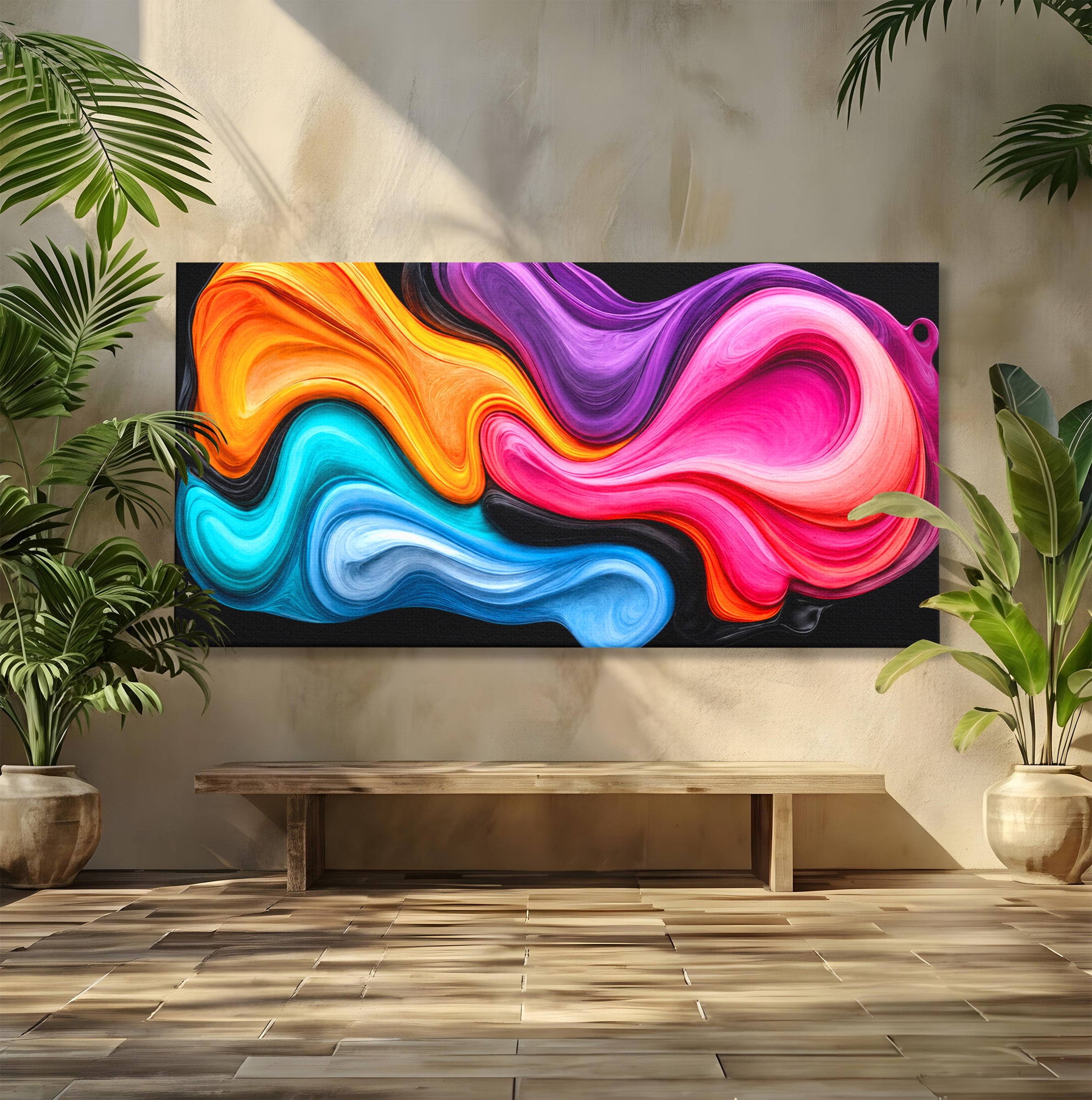 Tablou Canvas Premium LuxCanva® C1348, Vortexul Culorilor, Abstract, Culori, Vibrante, Arta, Living, Culori Vibrante