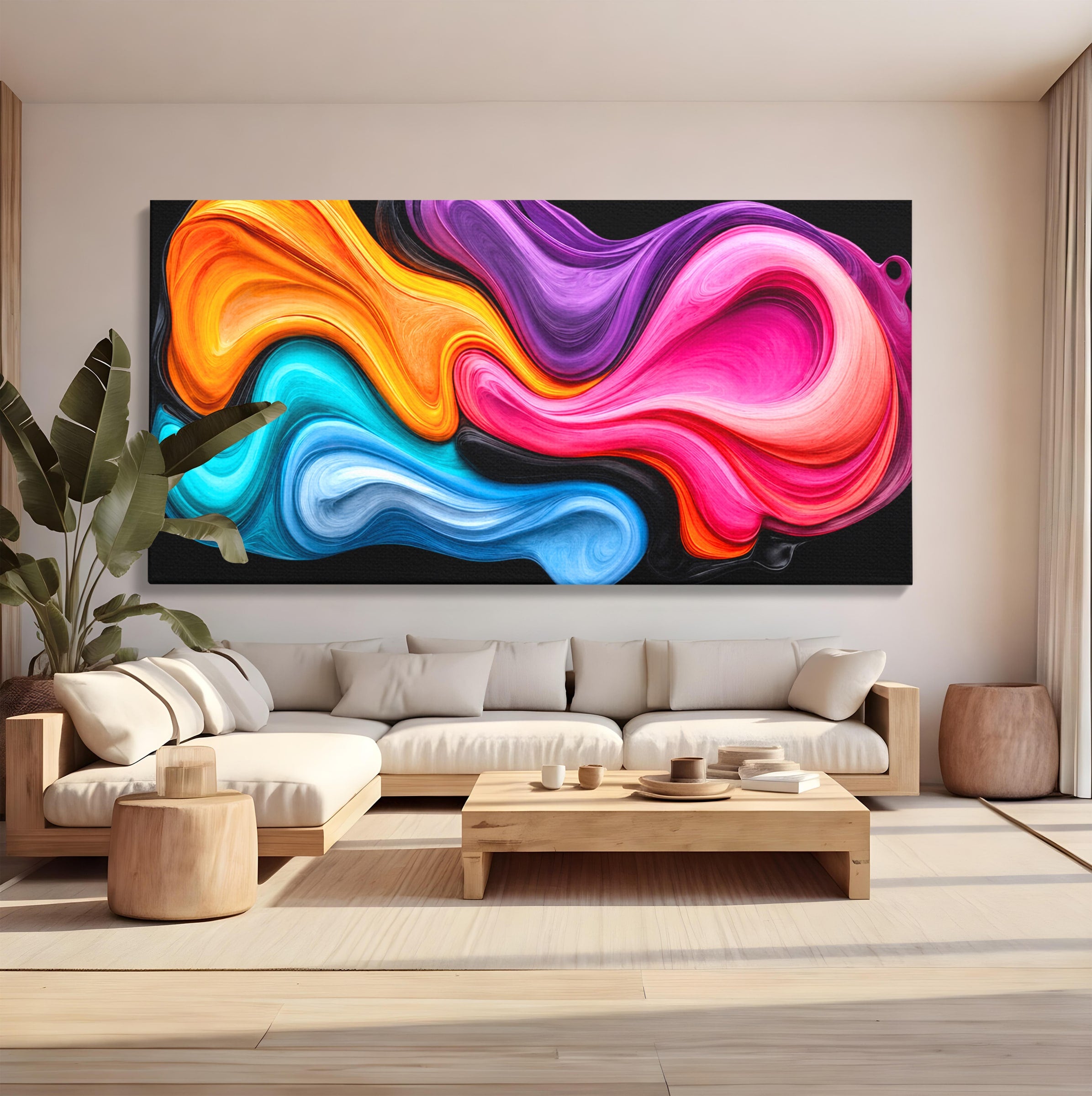 Tablou Canvas Premium LuxCanva® C1348, Vortexul Culorilor, Abstract, Culori, Vibrante, Arta, Living, Culori Vibrante