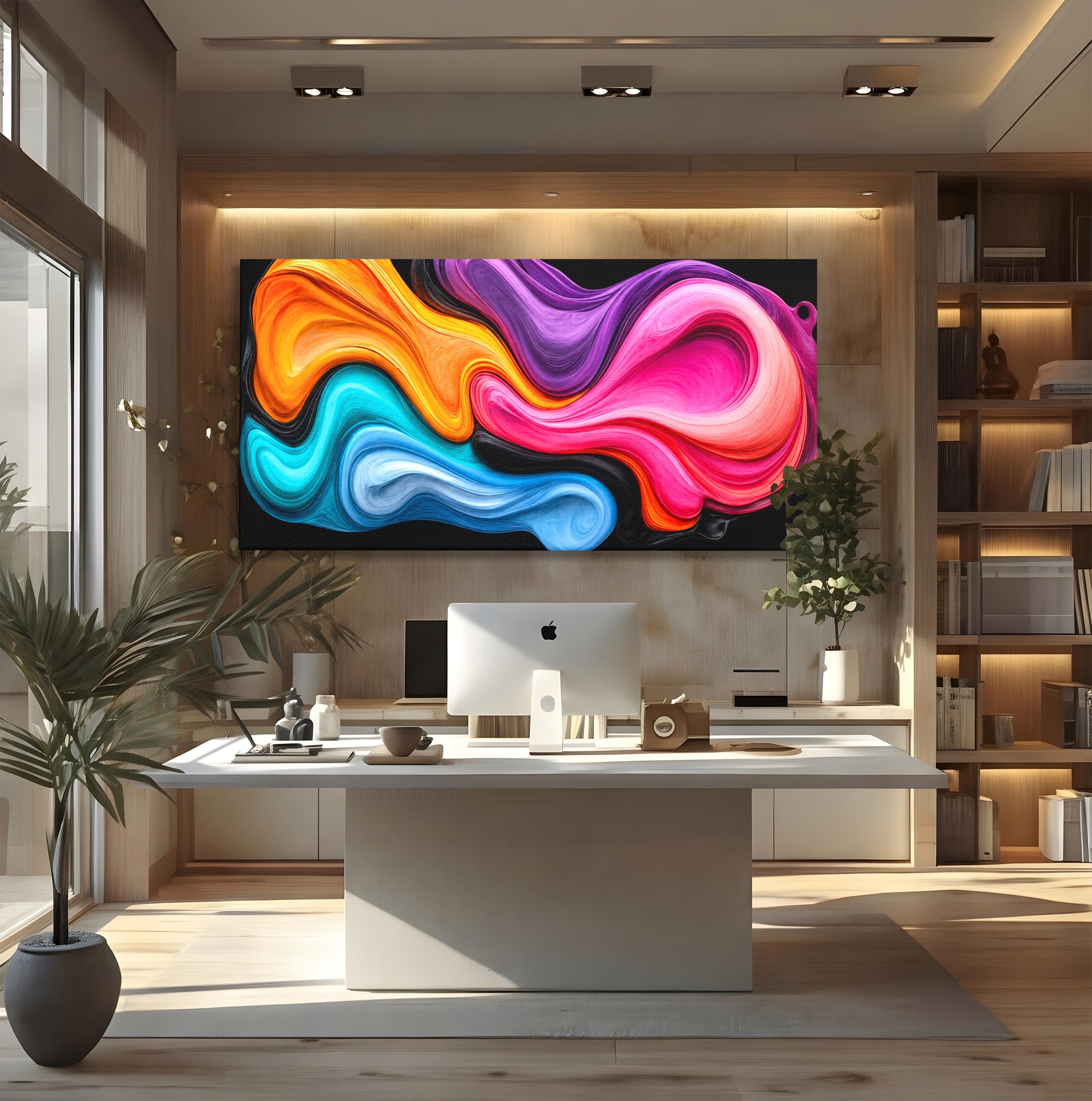 Tablou Canvas Premium LuxCanva® C1348, Vortexul Culorilor, Abstract, Culori, Vibrante, Arta, Living, Culori Vibrante