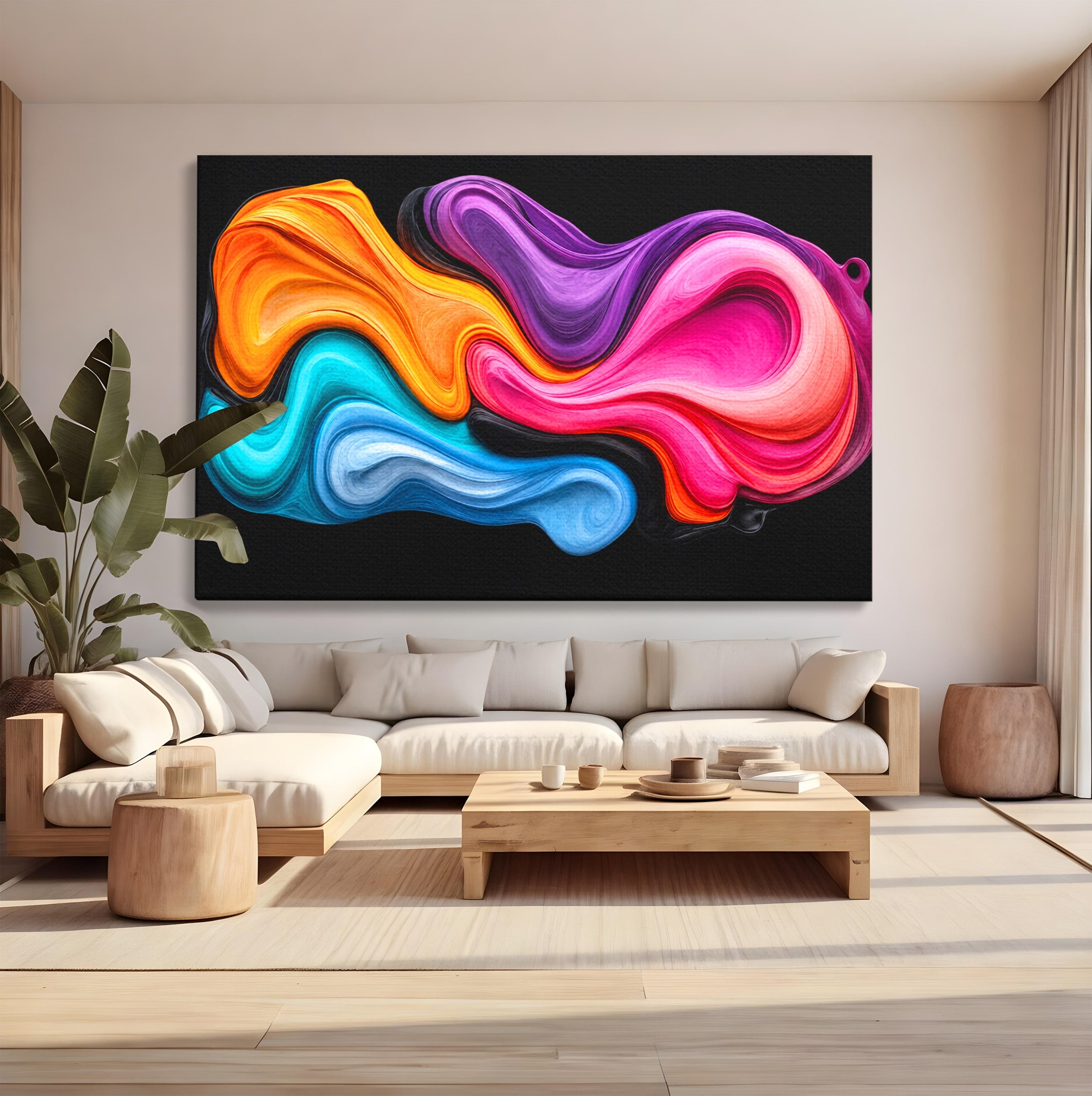Tablou Canvas Premium LuxCanva® C1348, Vortexul Culorilor, Abstract, Culori, Vibrante, Arta, Living, Culori Vibrante
