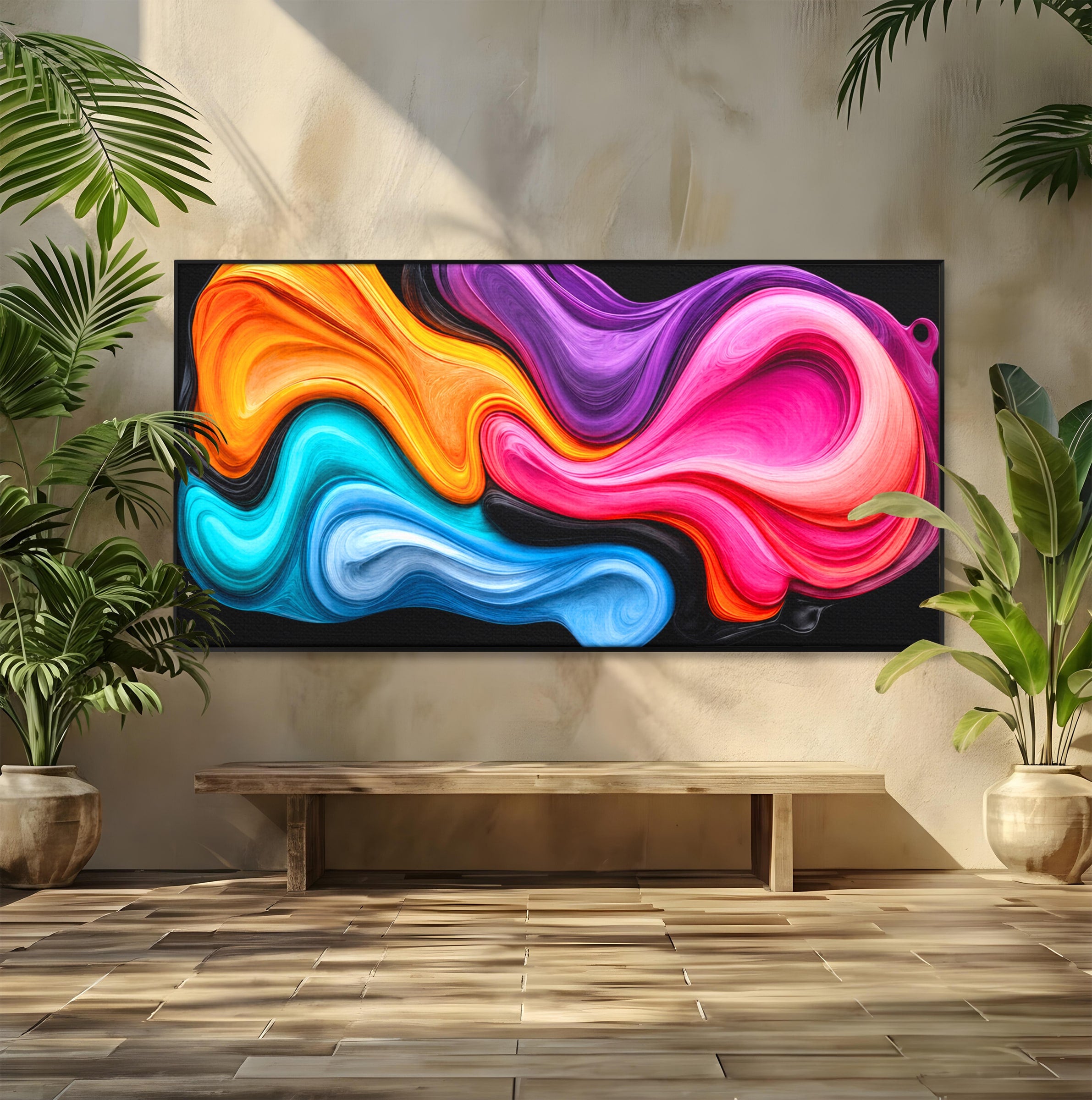 Tablou Canvas Premium LuxCanva® C1348, Vortexul Culorilor, Abstract, Culori, Vibrante, Arta, Living, Culori Vibrante