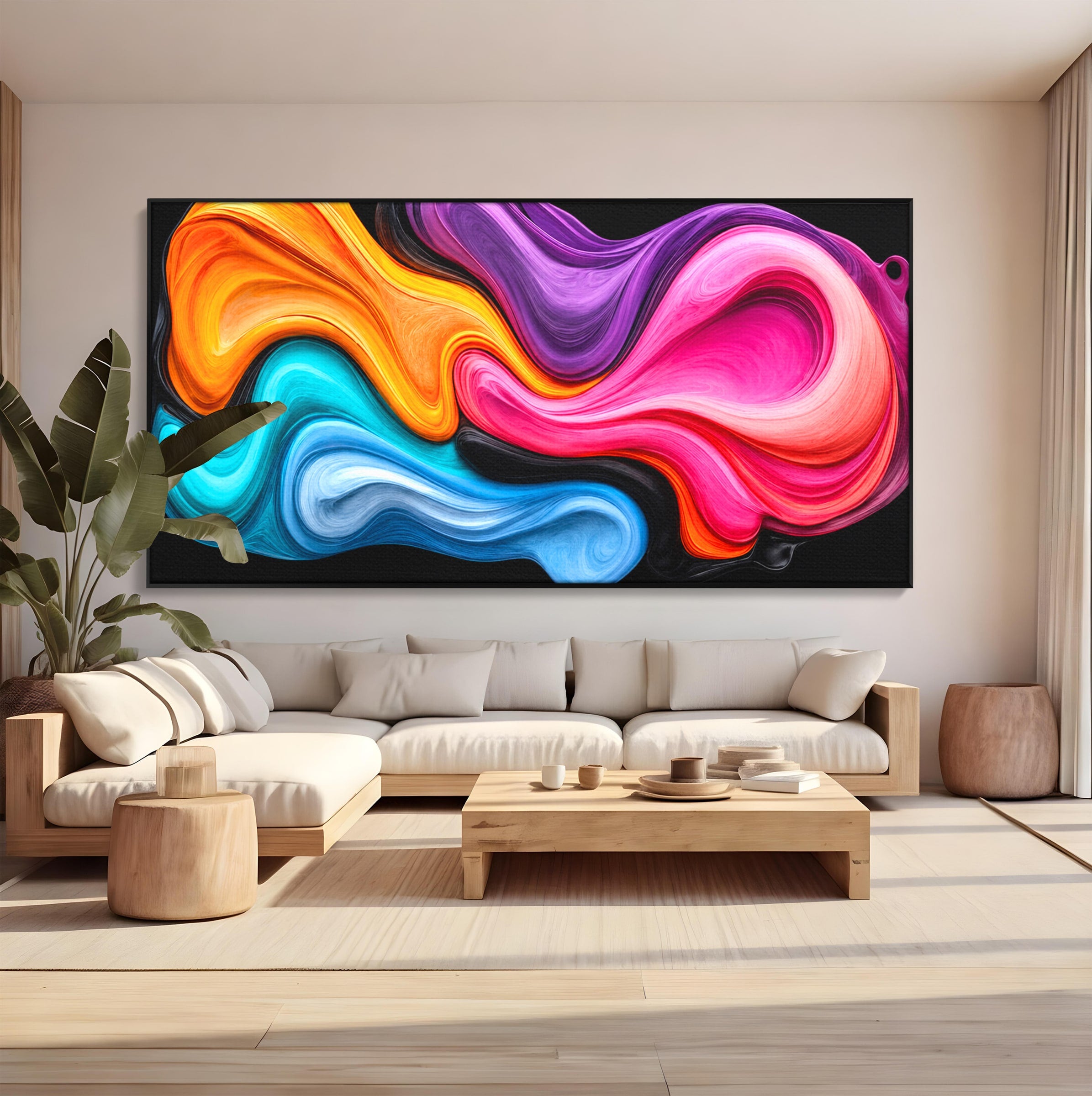 Tablou Canvas Premium LuxCanva® C1348, Vortexul Culorilor, Abstract, Culori, Vibrante, Arta, Living, Culori Vibrante