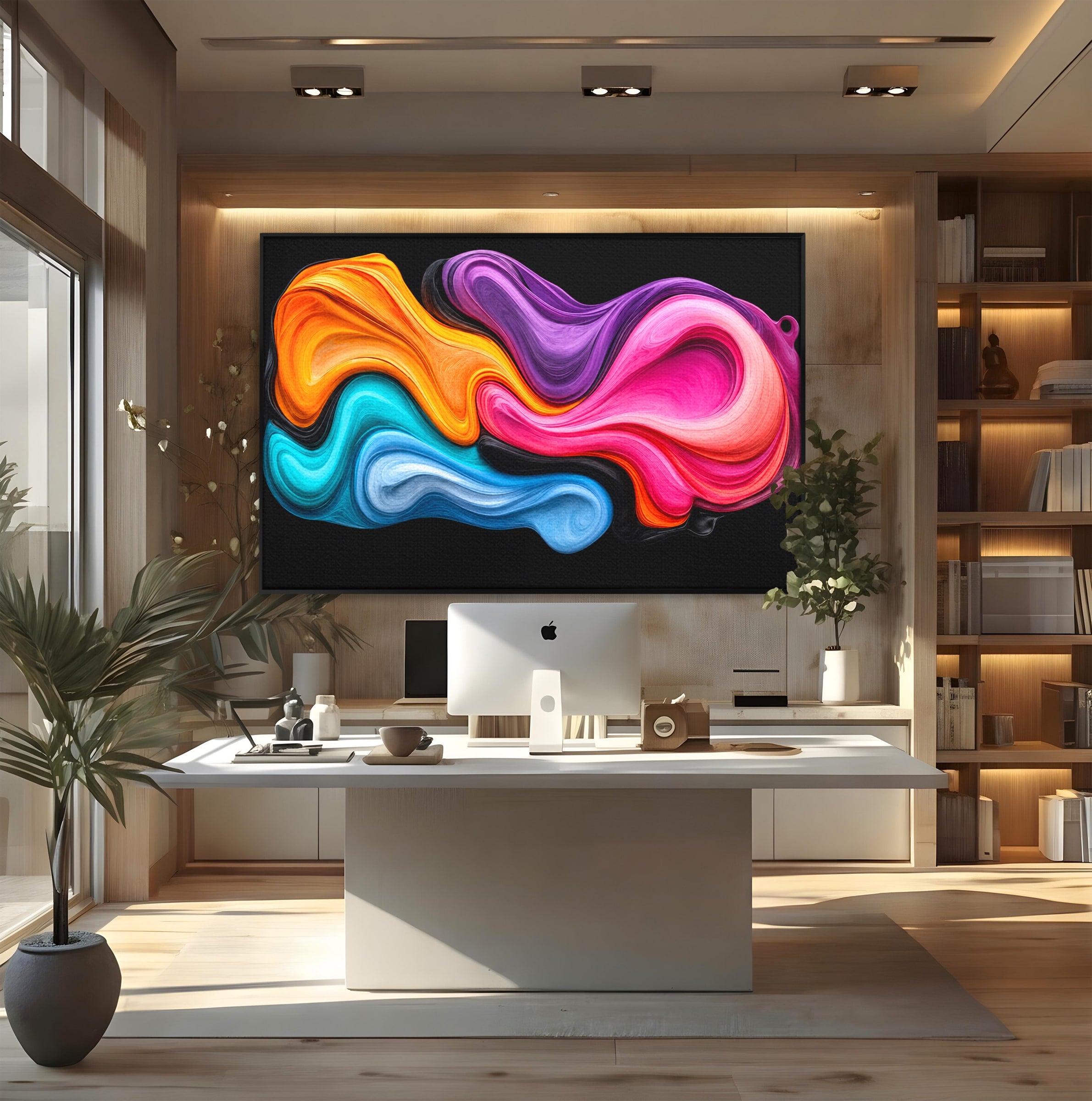 Tablou Canvas Premium LuxCanva® C1348, Vortexul Culorilor, Abstract, Culori, Vibrante, Arta, Living, Culori Vibrante
