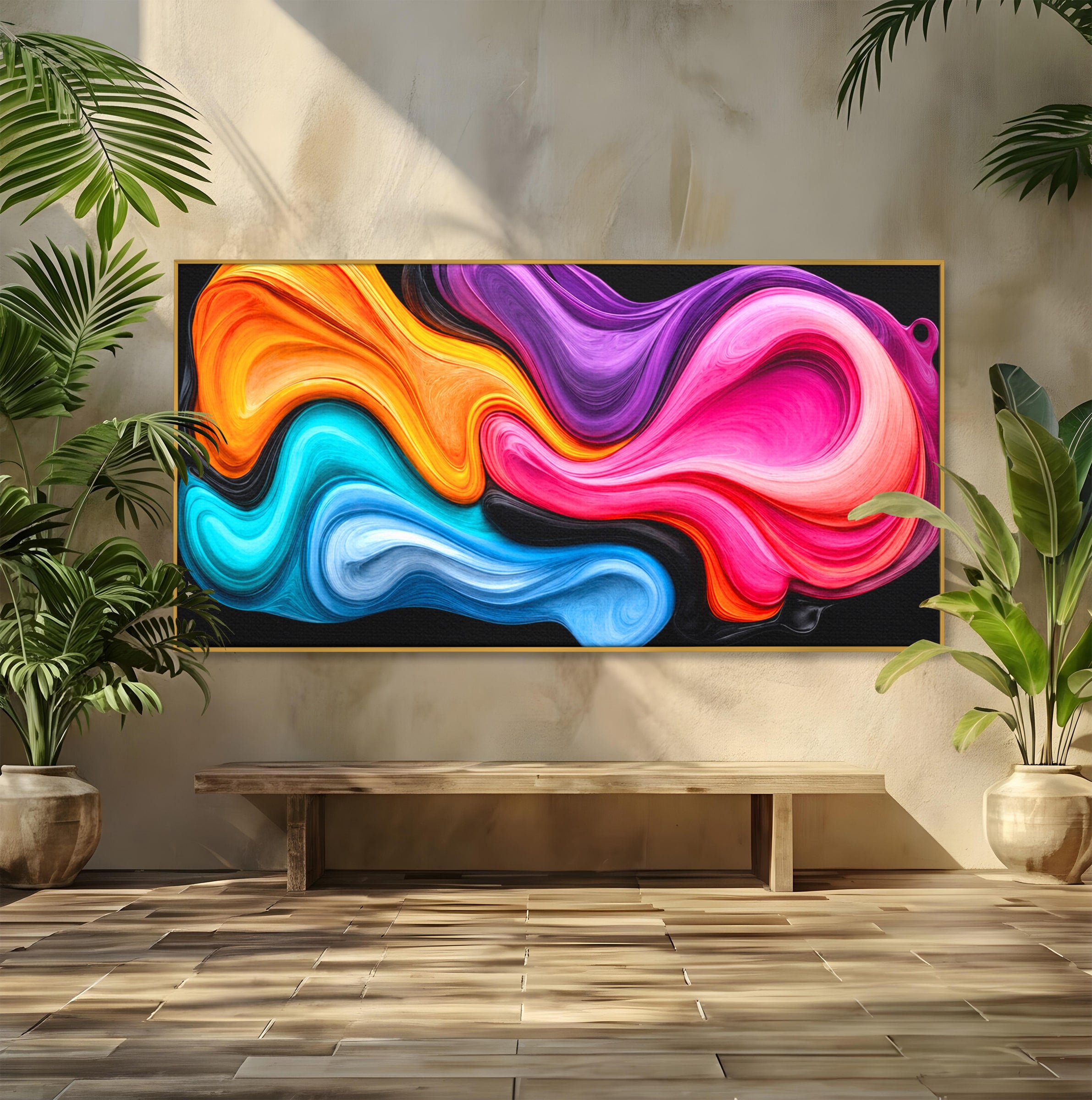 Tablou Canvas Premium LuxCanva® C1348, Vortexul Culorilor, Abstract, Culori, Vibrante, Arta, Living, Culori Vibrante