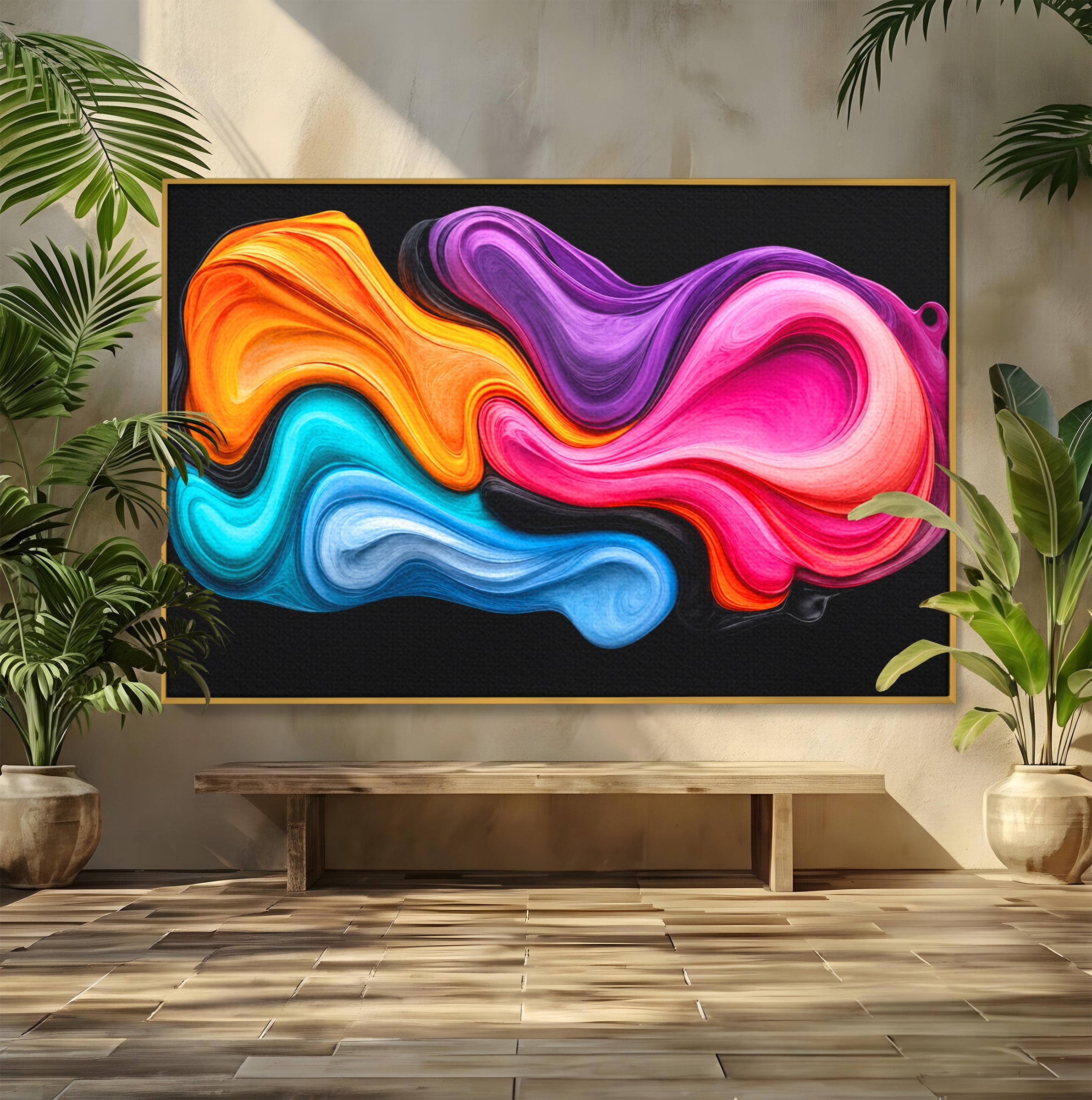Tablou Canvas Premium LuxCanva® C1348, Vortexul Culorilor, Abstract, Culori, Vibrante, Arta, Living, Culori Vibrante