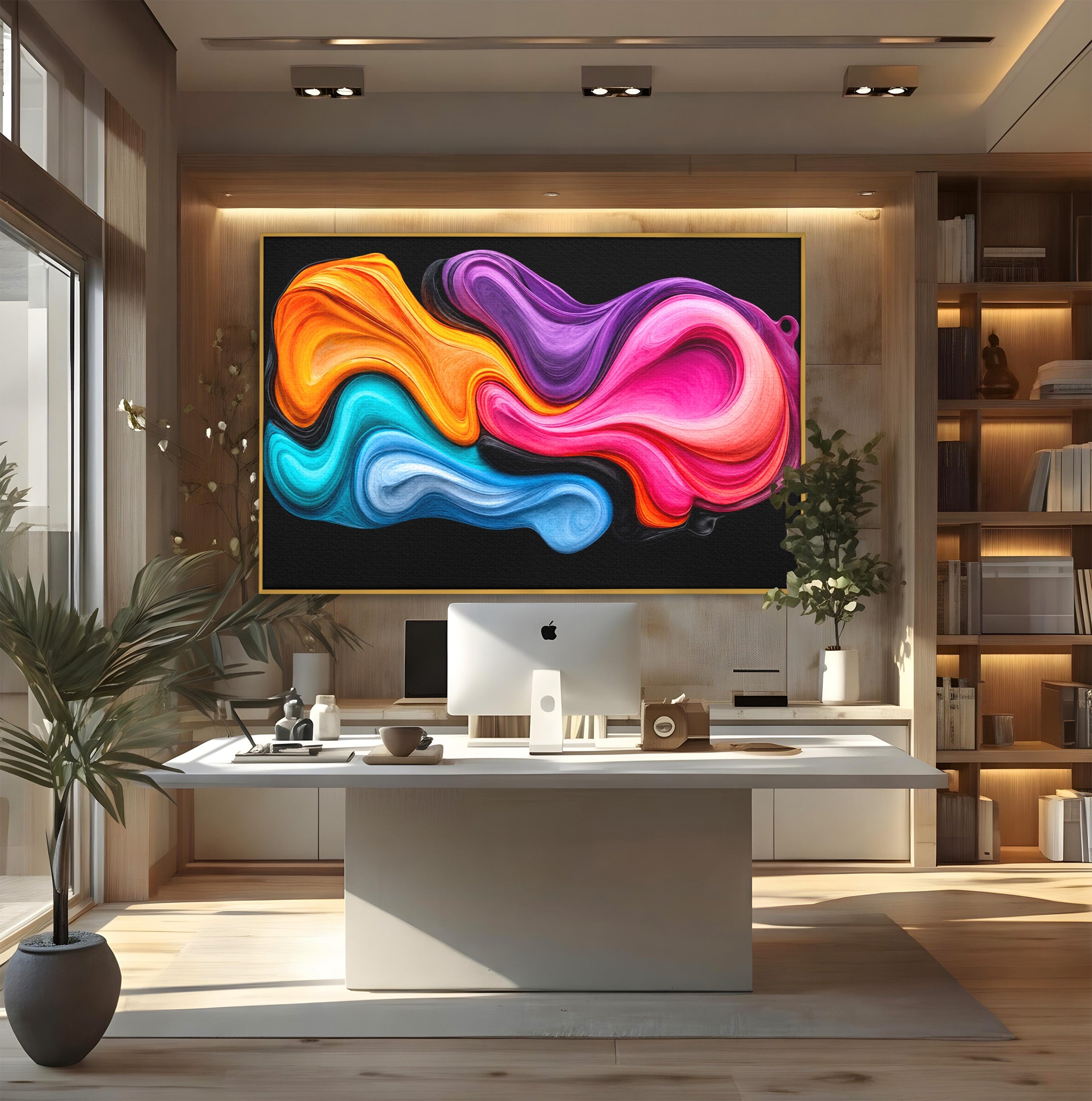 Tablou Canvas Premium LuxCanva® C1348, Vortexul Culorilor, Abstract, Culori, Vibrante, Arta, Living, Culori Vibrante
