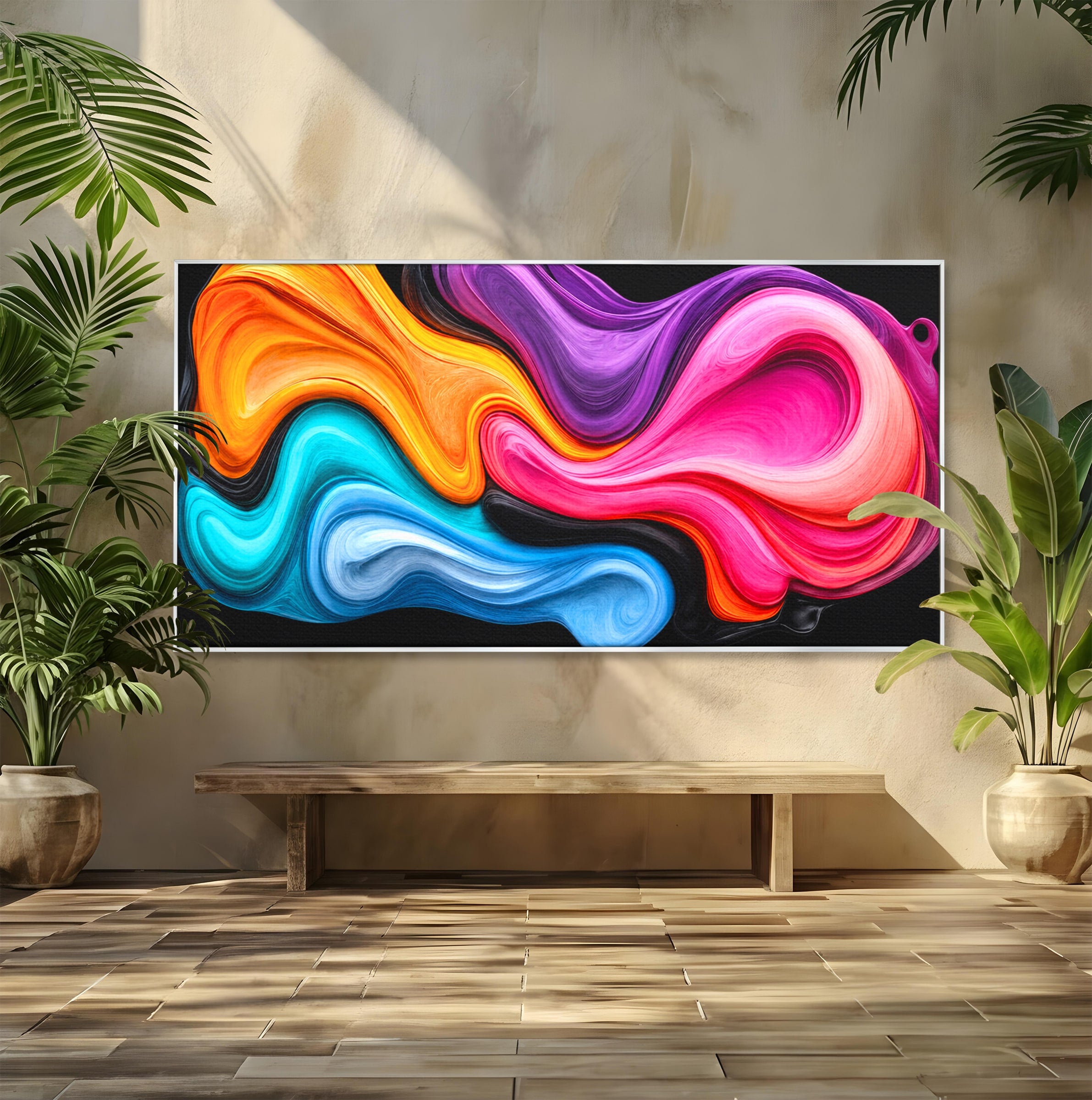 Tablou Canvas Premium LuxCanva® C1348, Vortexul Culorilor, Abstract, Culori, Vibrante, Arta, Living, Culori Vibrante