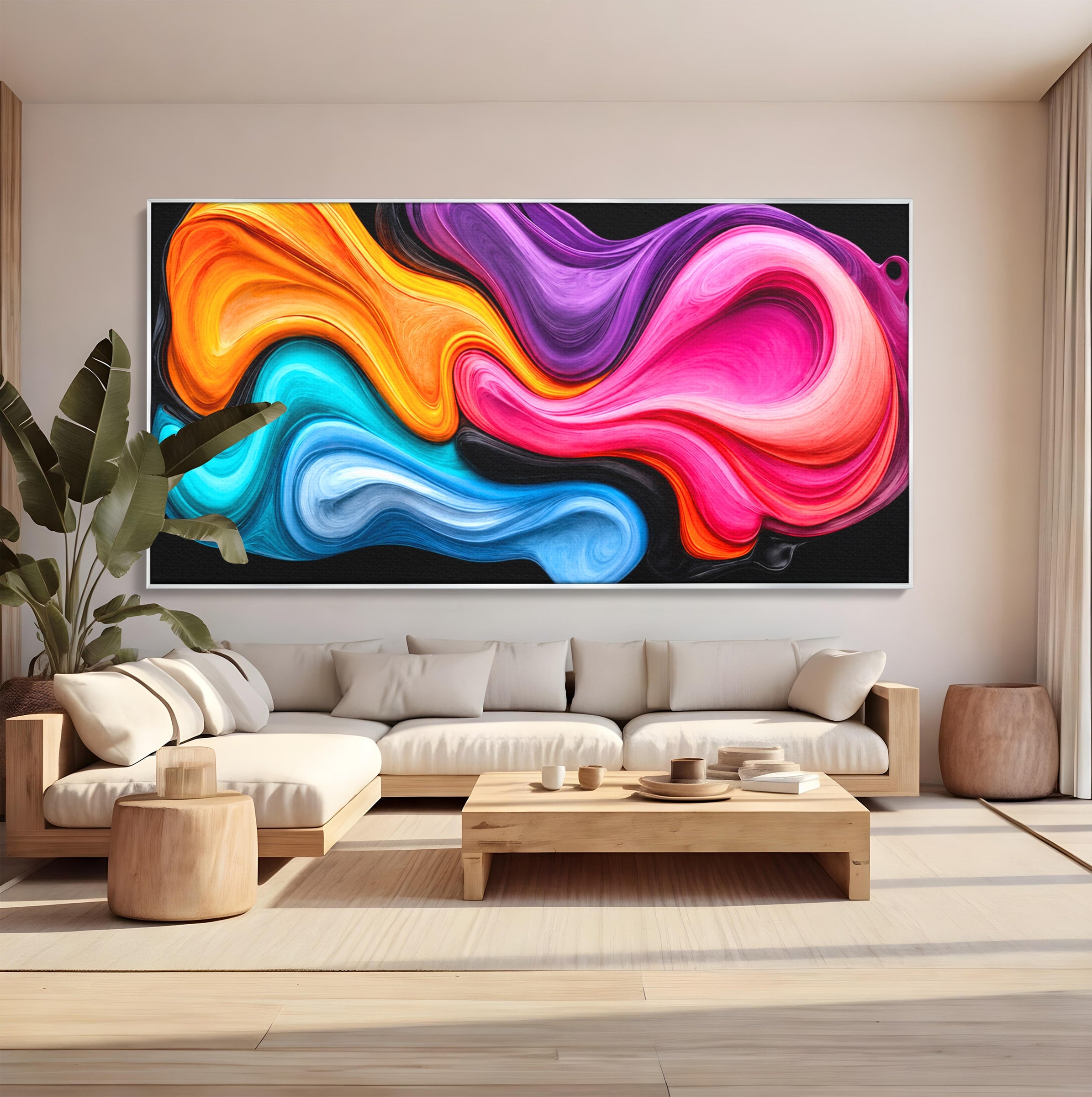 Tablou Canvas Premium LuxCanva® C1348, Vortexul Culorilor, Abstract, Culori, Vibrante, Arta, Living, Culori Vibrante
