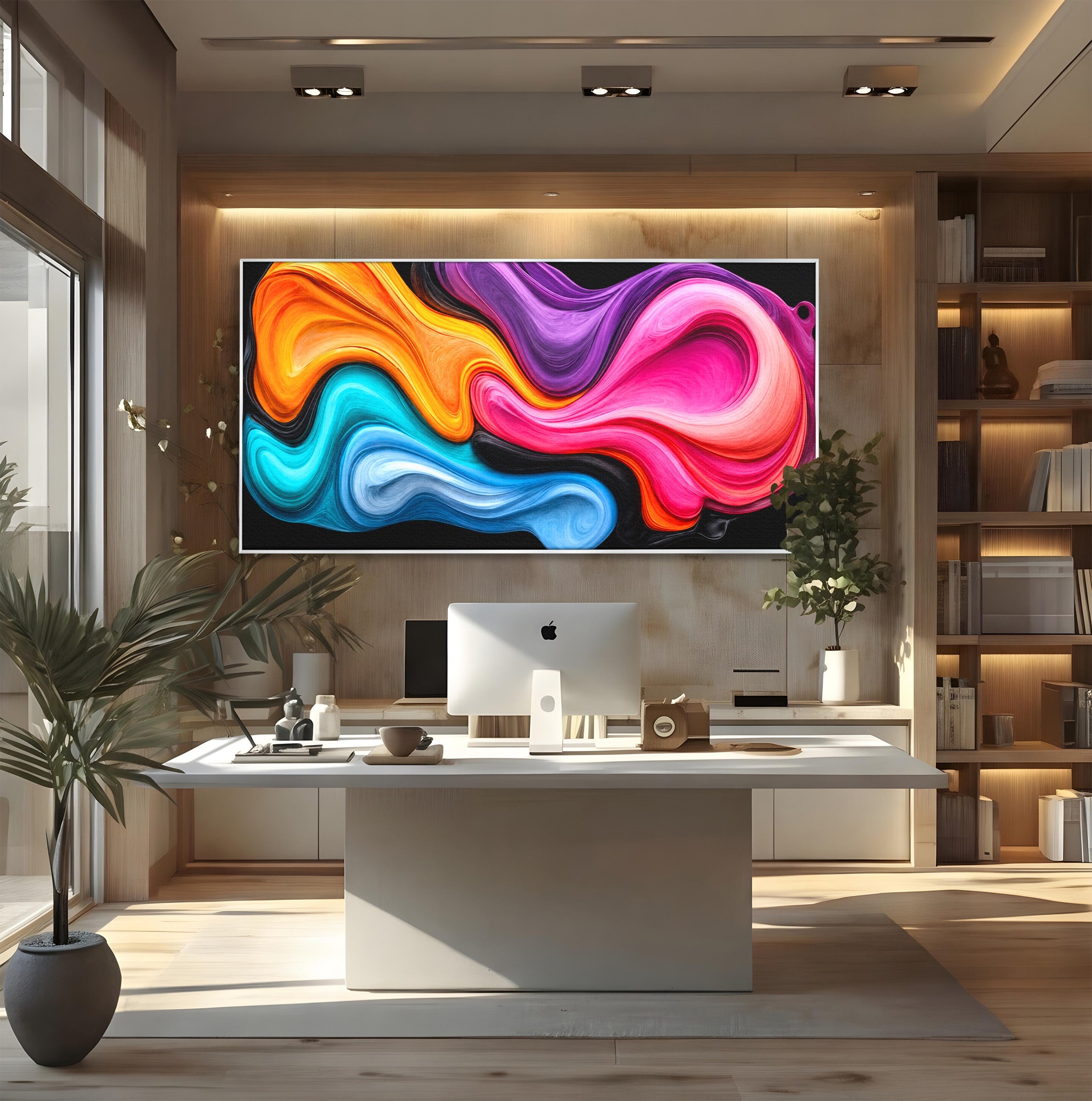 Tablou Canvas Premium LuxCanva® C1348, Vortexul Culorilor, Abstract, Culori, Vibrante, Arta, Living, Culori Vibrante